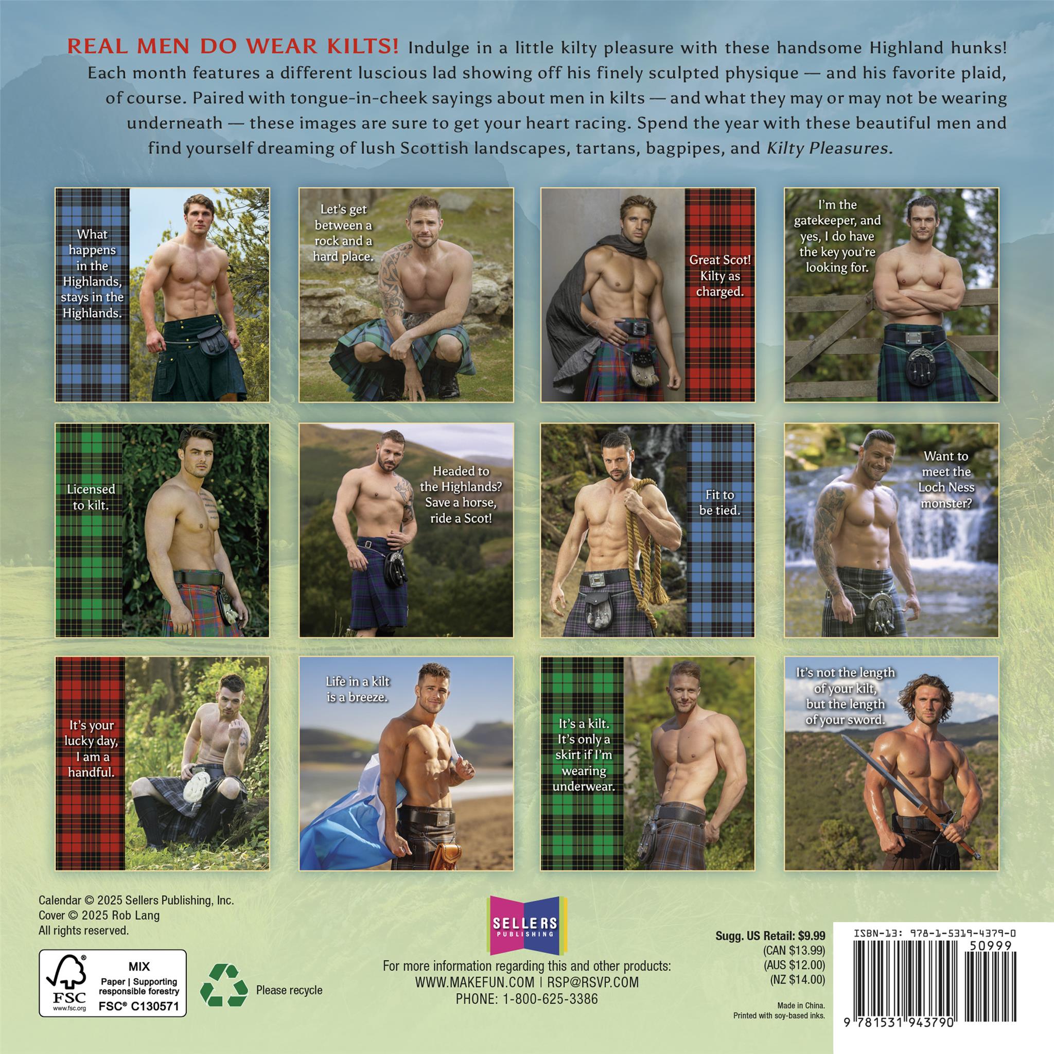 Kilty Pleasures 2026 Mini Calendar