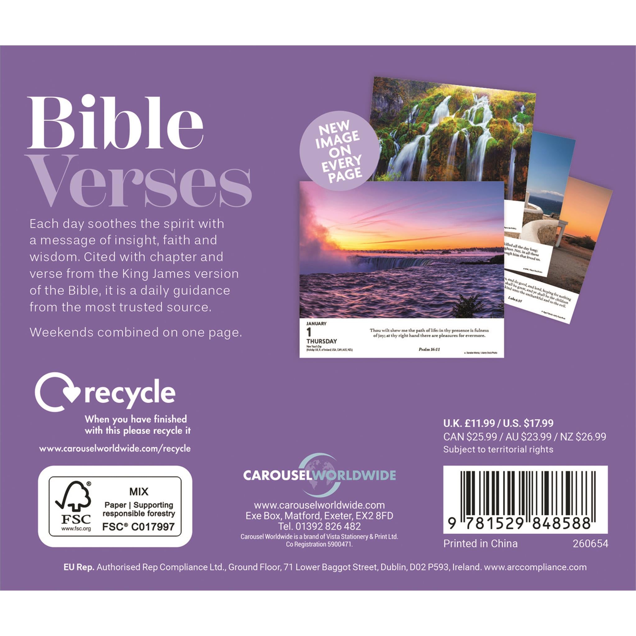 Bible Verses 2026 Box Calendar