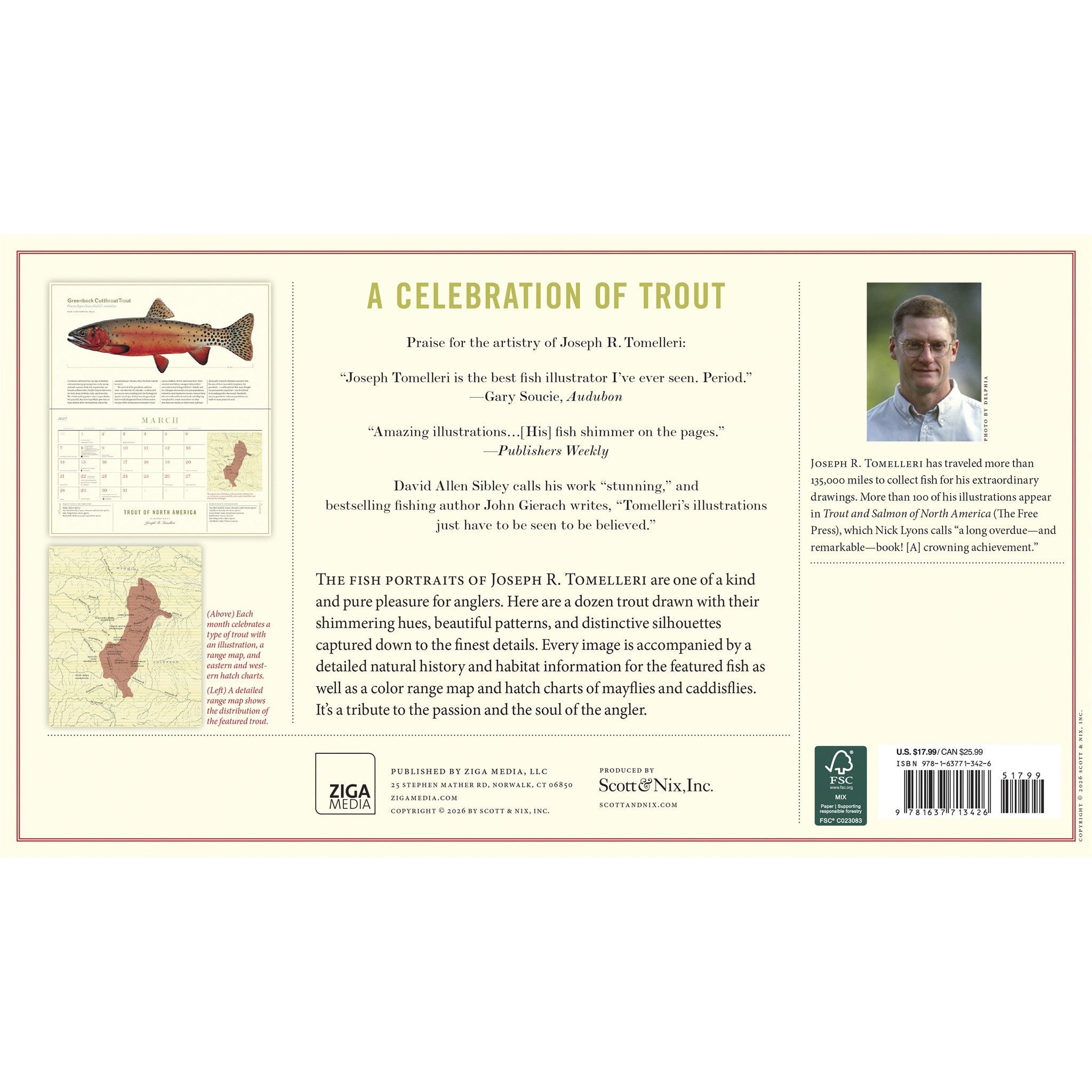 Trout of North America 2027 Wall Calendar