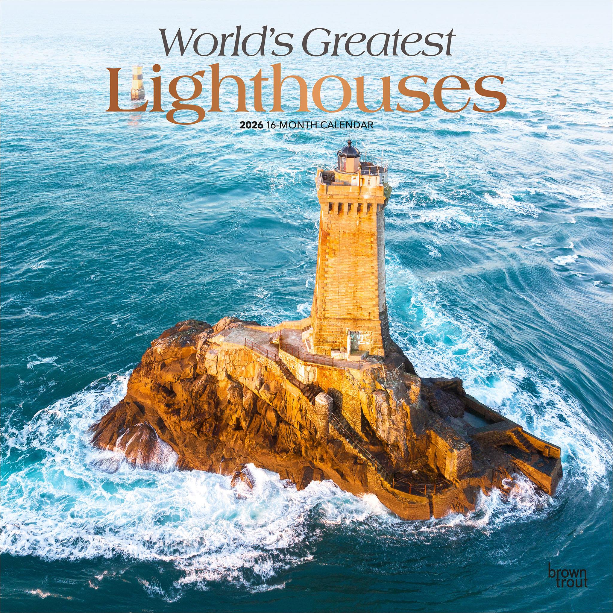 Worlds Greatest Lighthouses 2026 Wall Calendar