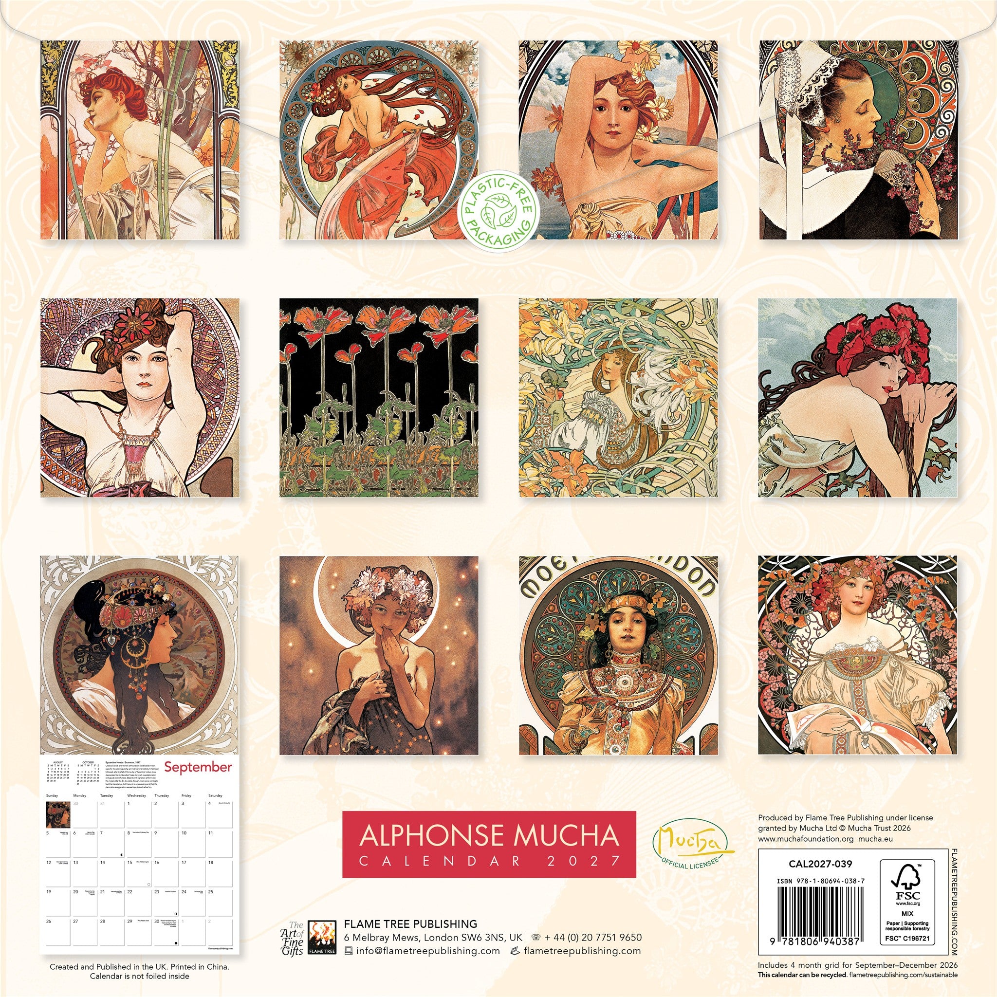 Alphonse Mucha 2027 Wall Calendar - Online Only
