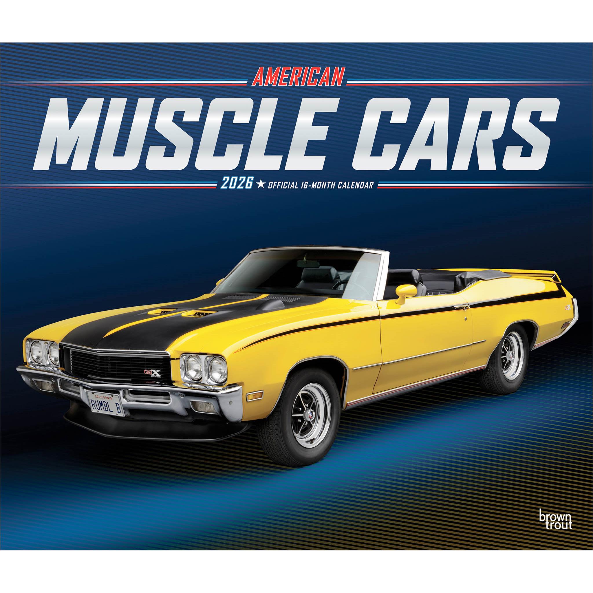 American Muscle Cars 2026 Wall Calendar