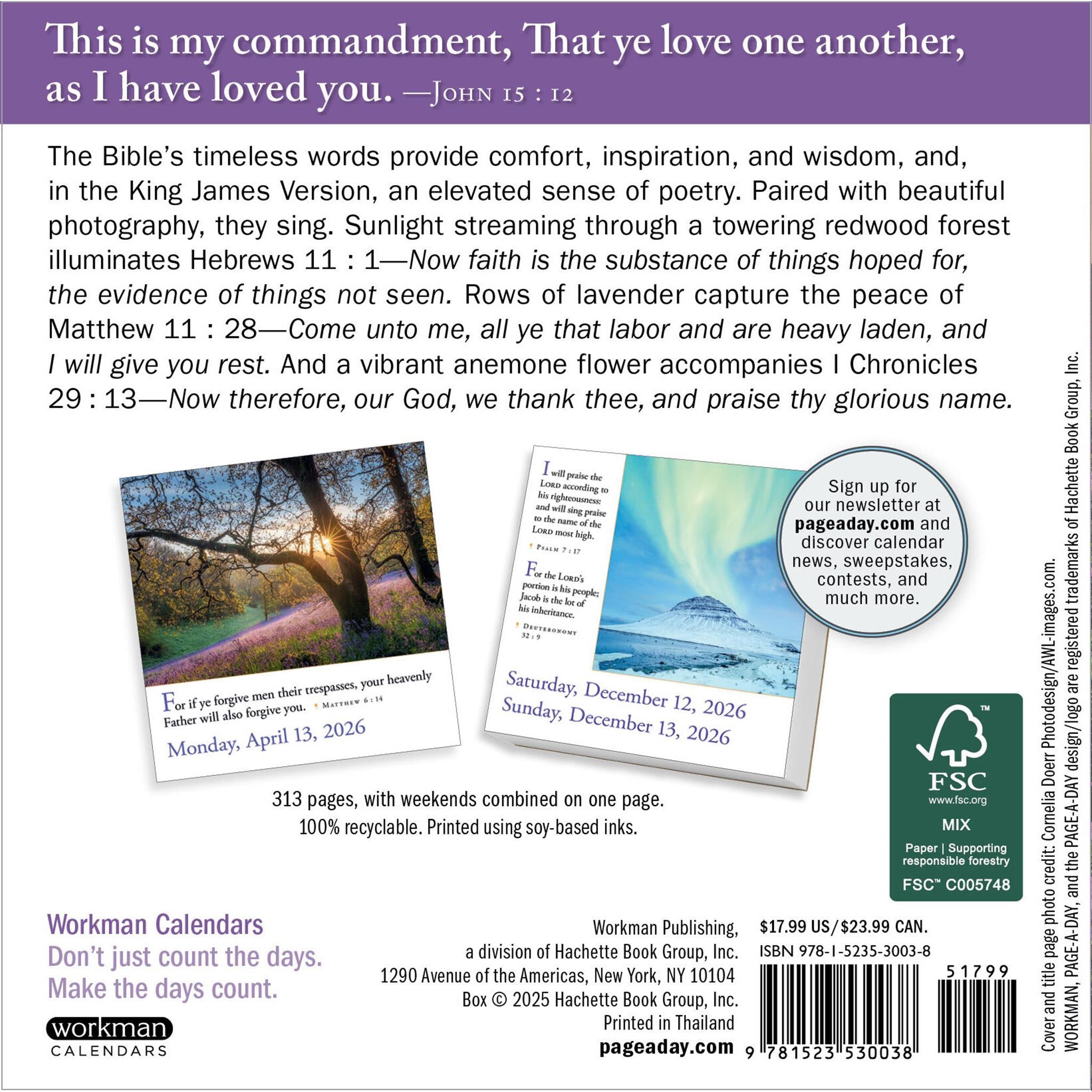 Bible Verses 365 2026 Box Calendar