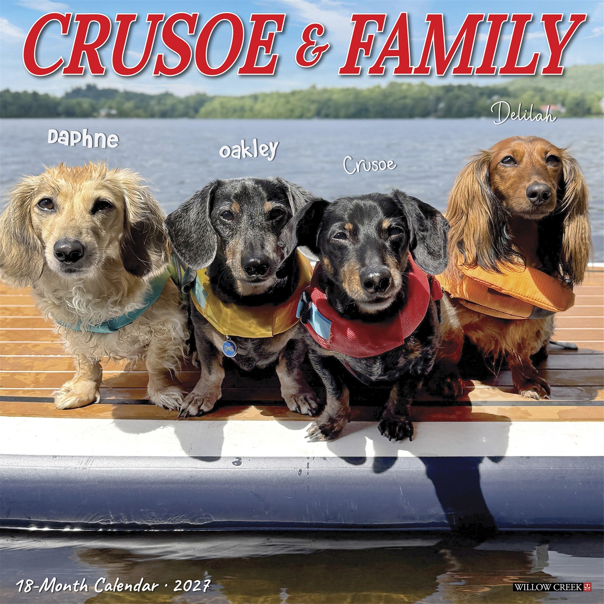 Crusoe the Celebrity Dachshund 2027 Wall Calendar