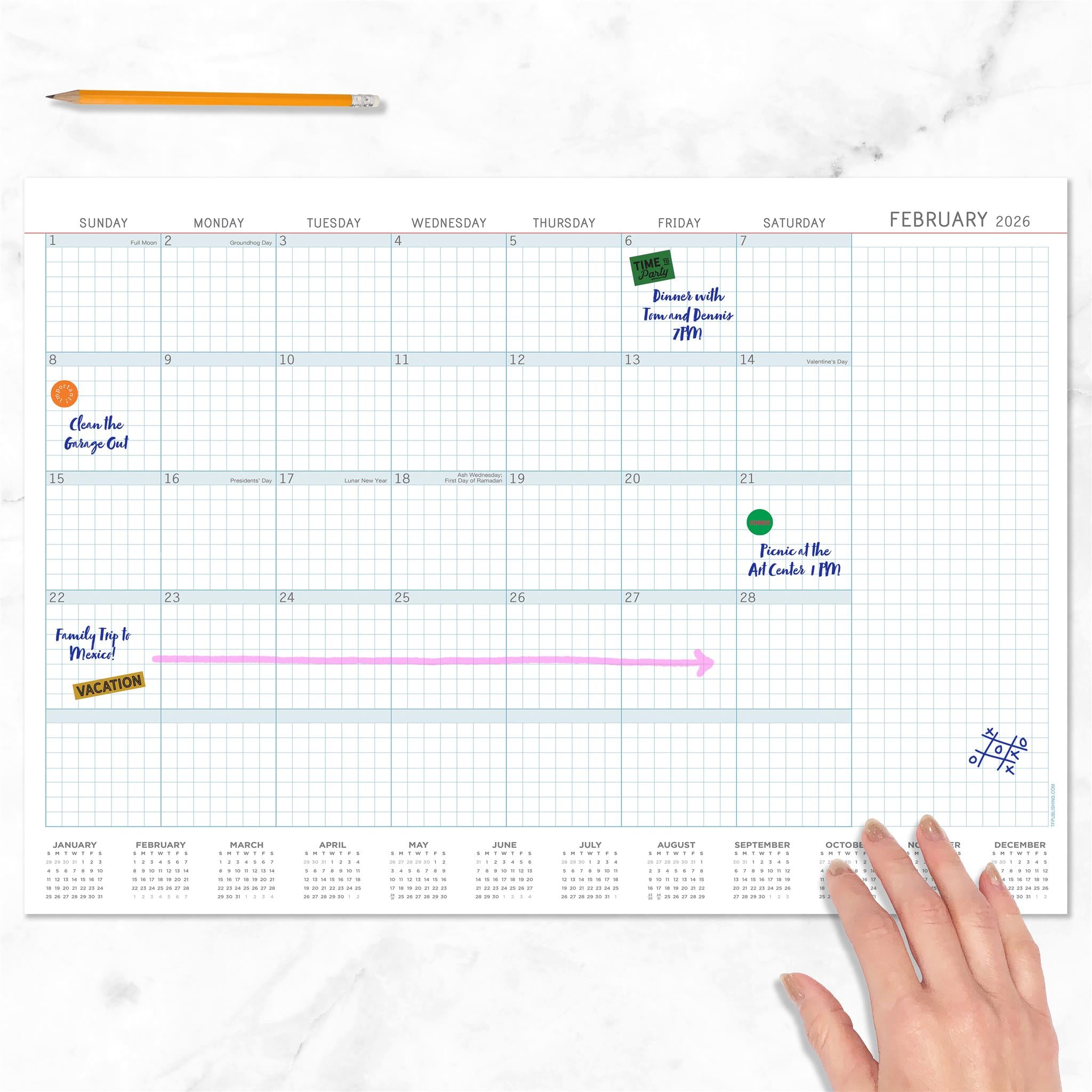 Professional Medium 2026 Desk Pad Calendar