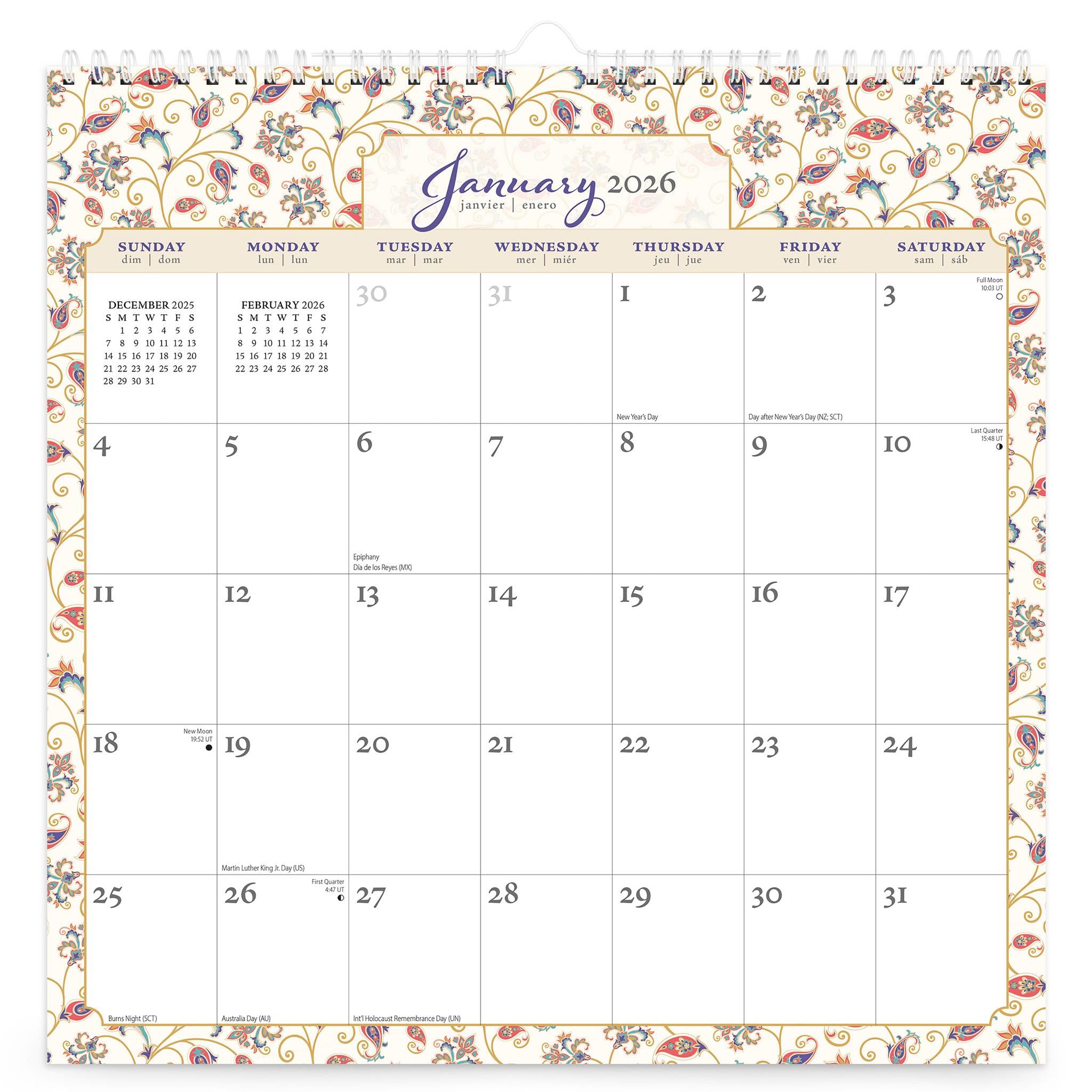 Tuscan Delight 2026 Wall Calendar - Online Only