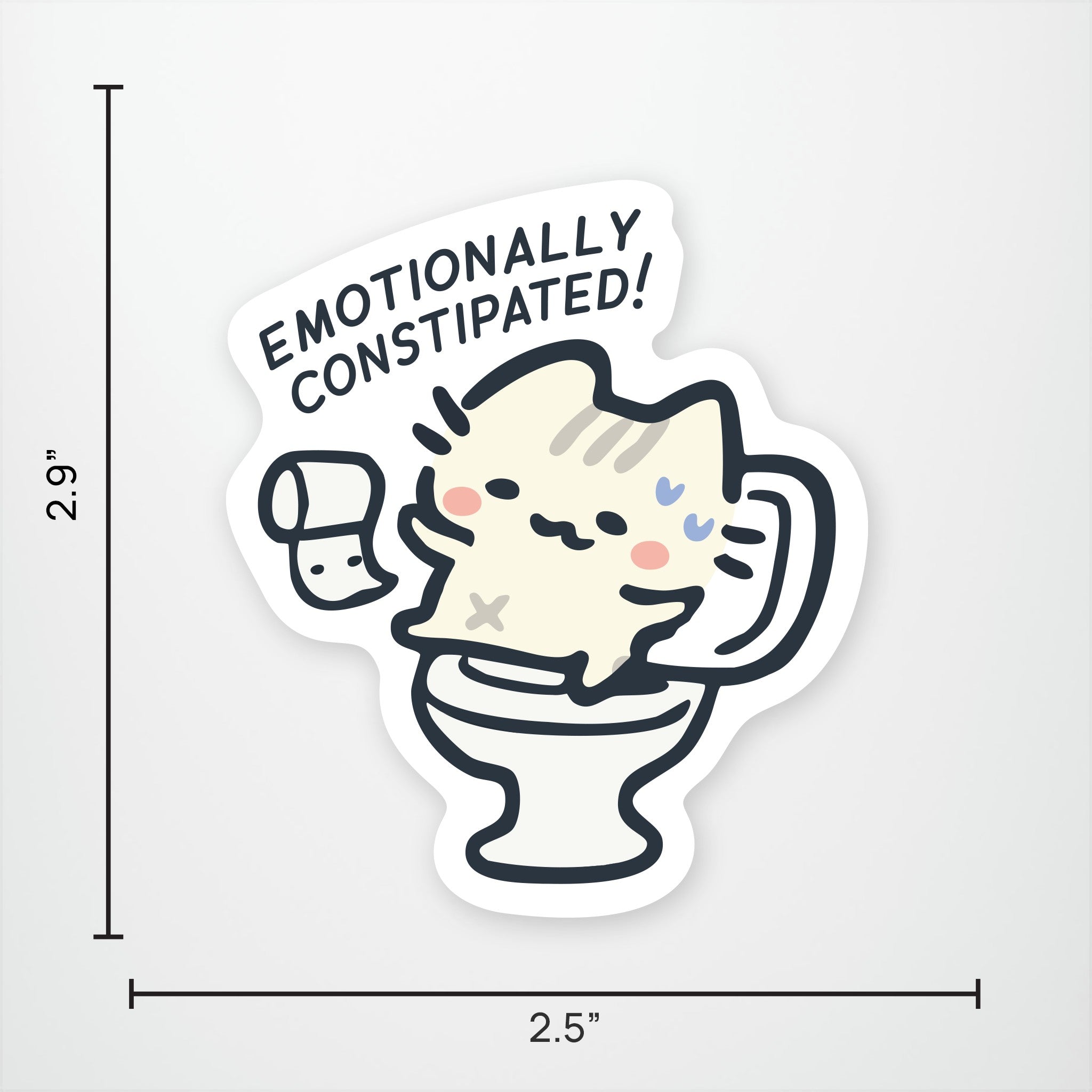 Emotionally Constipated Vinyl Sticker