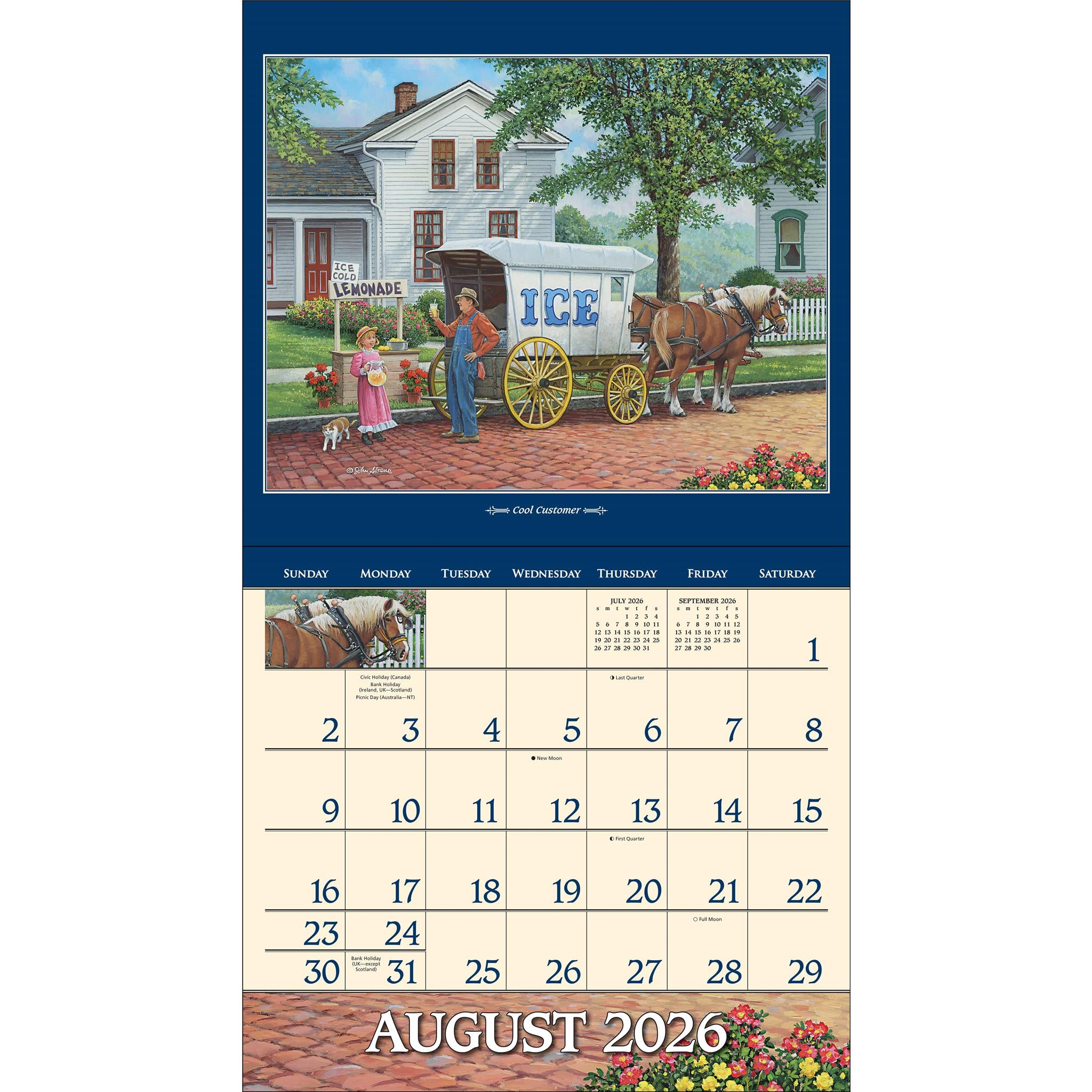 John Sloane's Country Seasons® Deluxe 2026 Wall Calendar