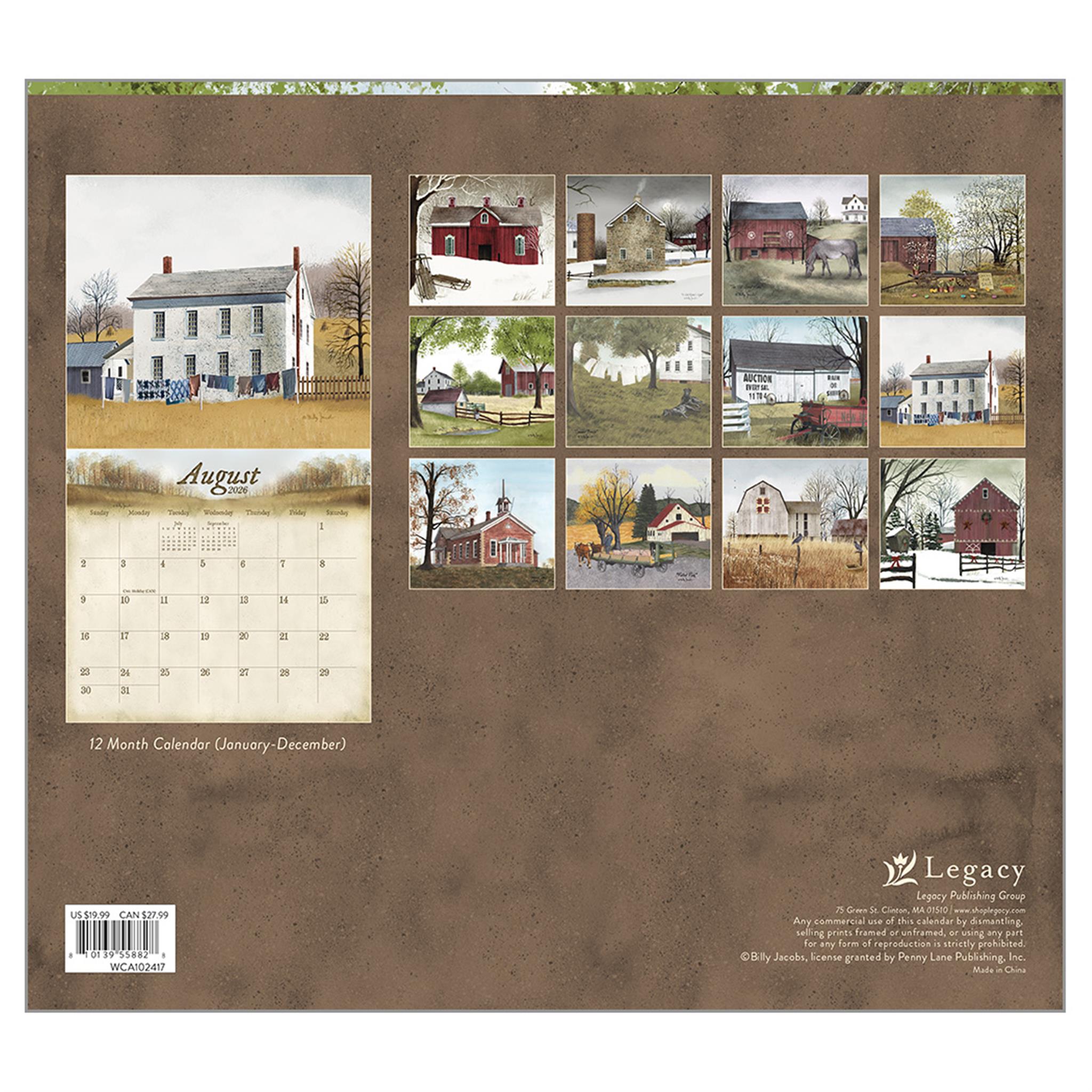 Road Home 2026 Deluxe Wall Calendar - Online Only