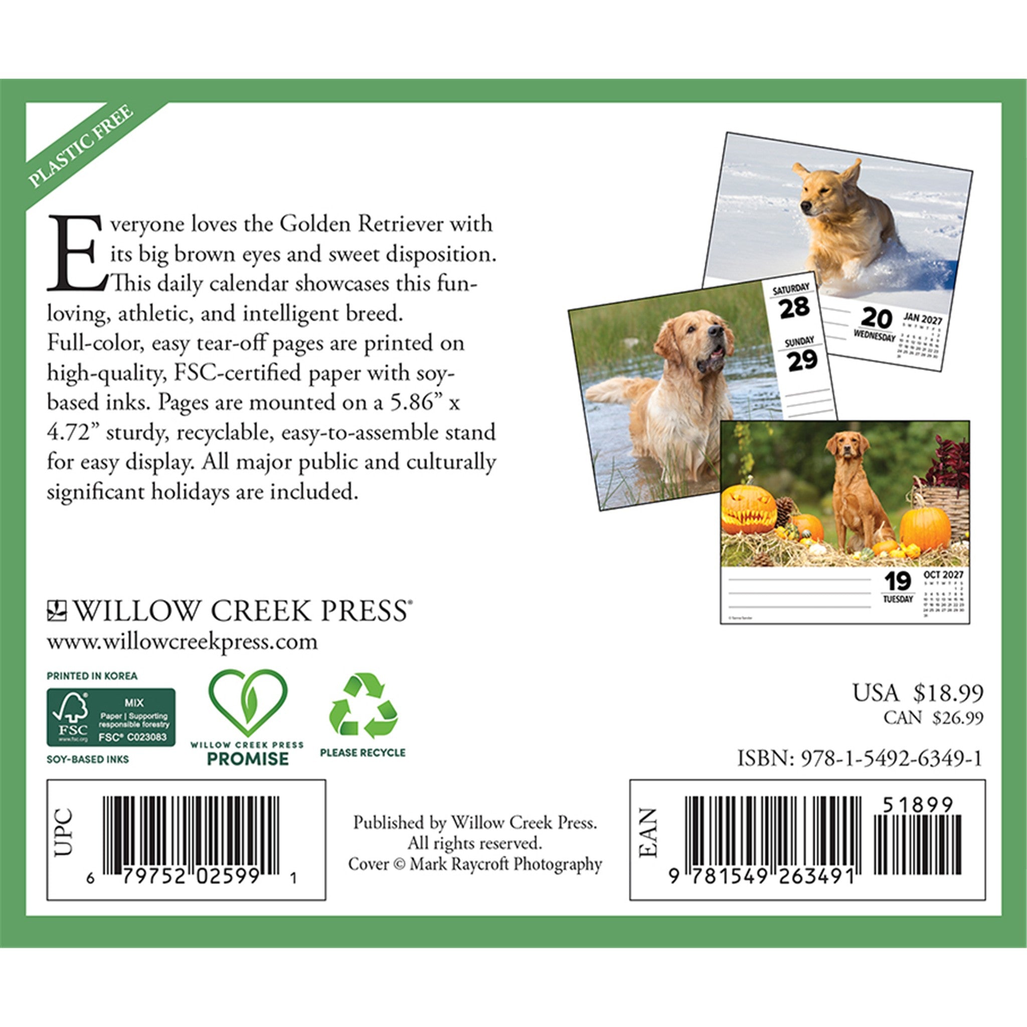 Goldens 2027 Box Calendar