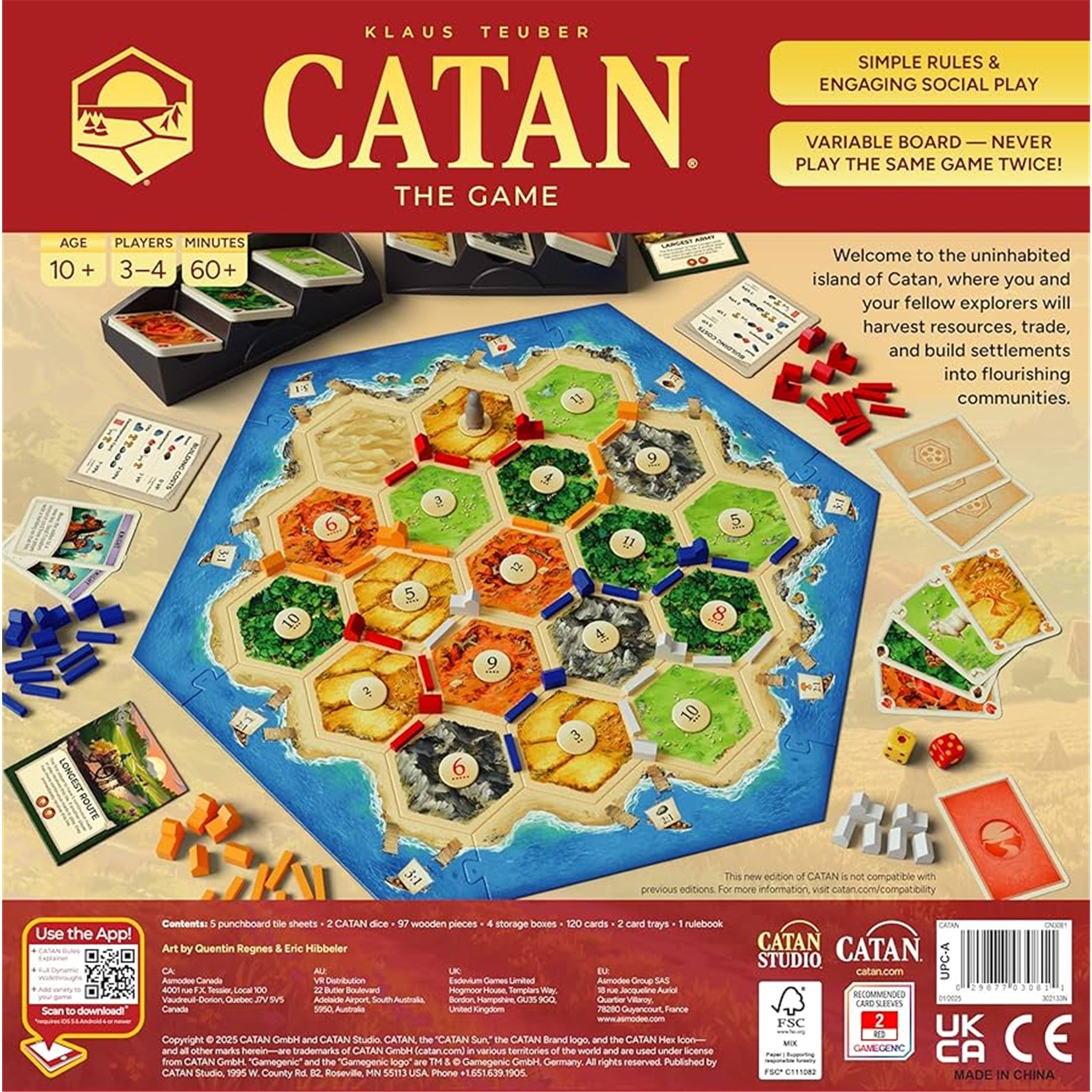 CATAN (Original Game) 6th Edition - Calendar Club Canada