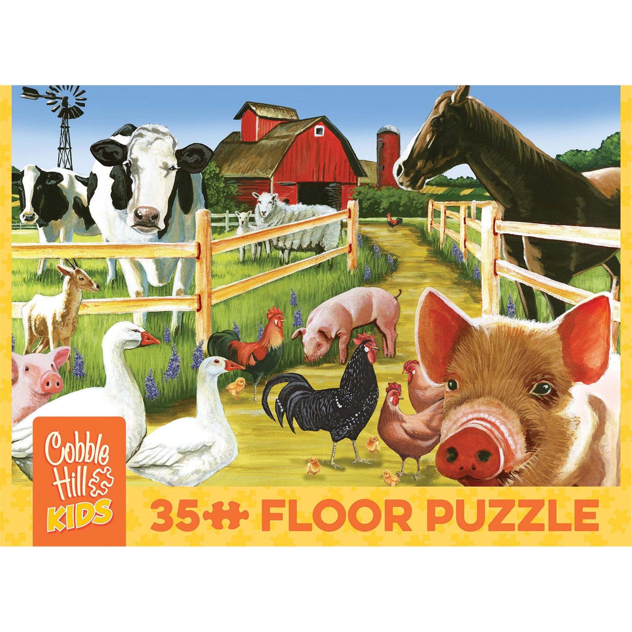 Welcome to the Farm 35 Piece Floor Puzzle - Online Only
