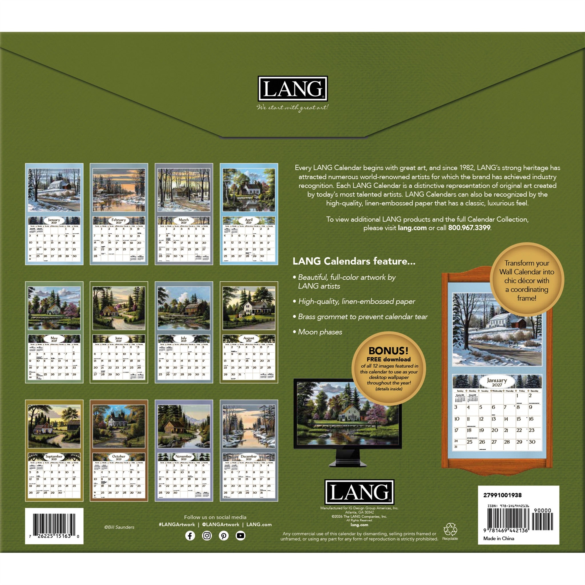 Road Home 2027 Wall Calendar