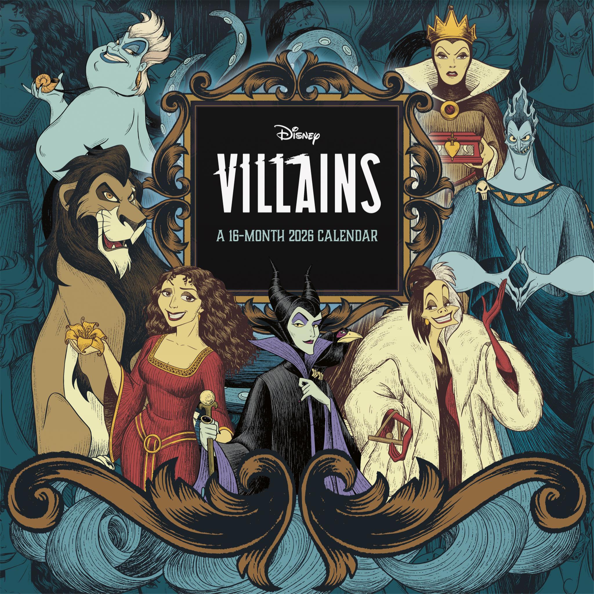 Disney Villains 2026 Wall Calendar