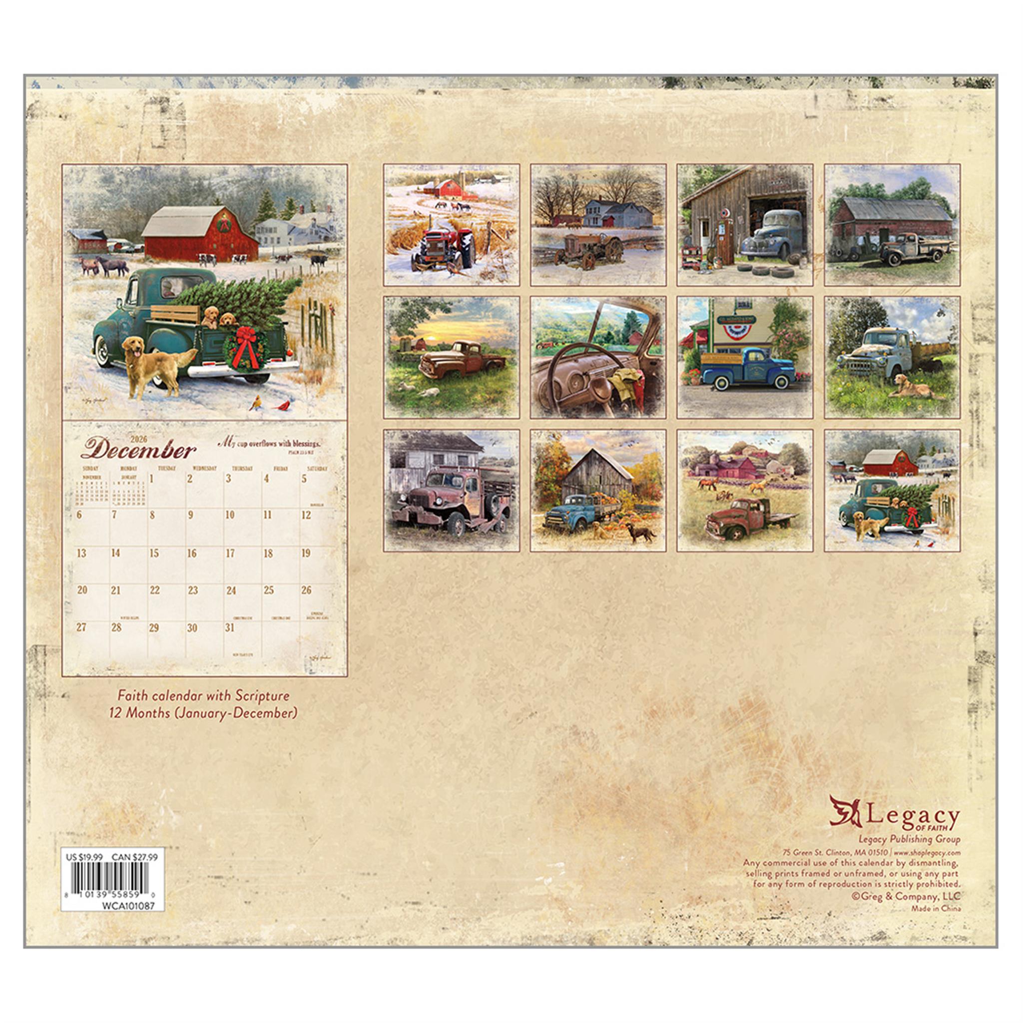 Heartland Blessings 2026 Deluxe Wall Calendar - Online Only