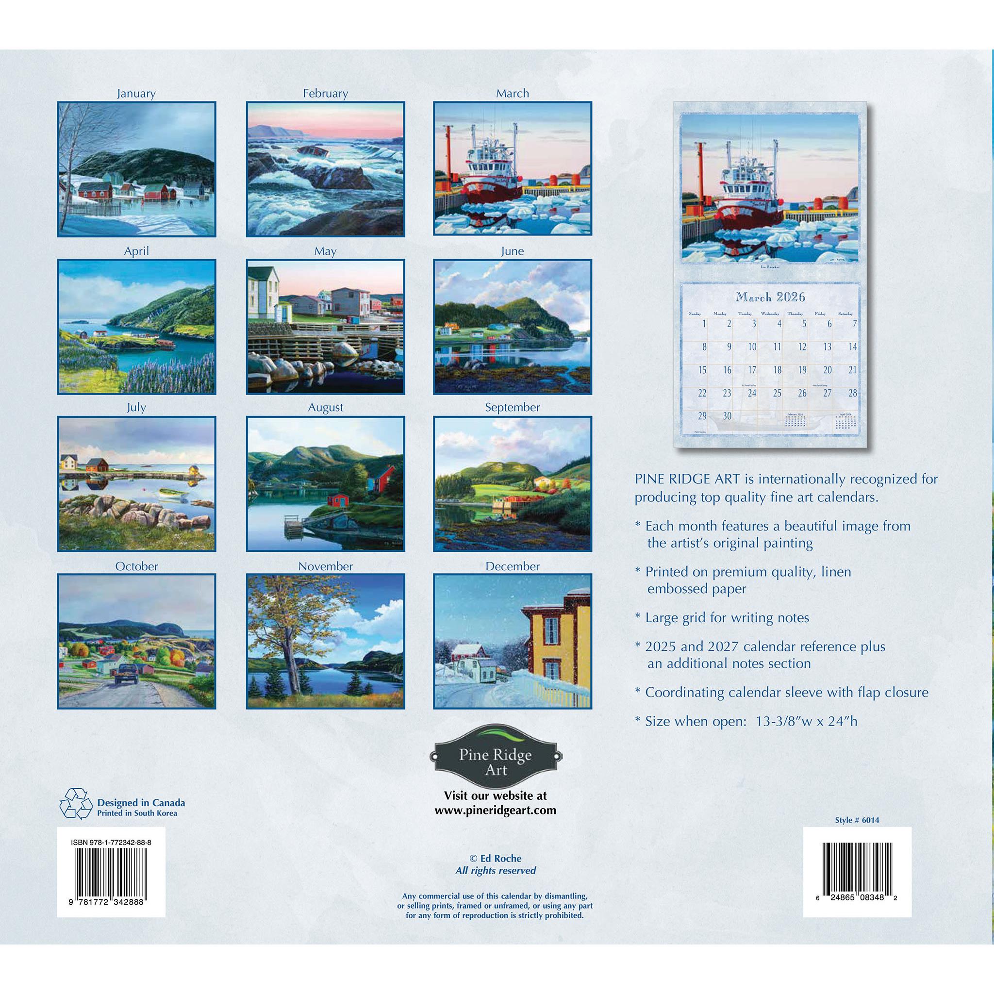 Newfoundland 2026 Wall Calendar