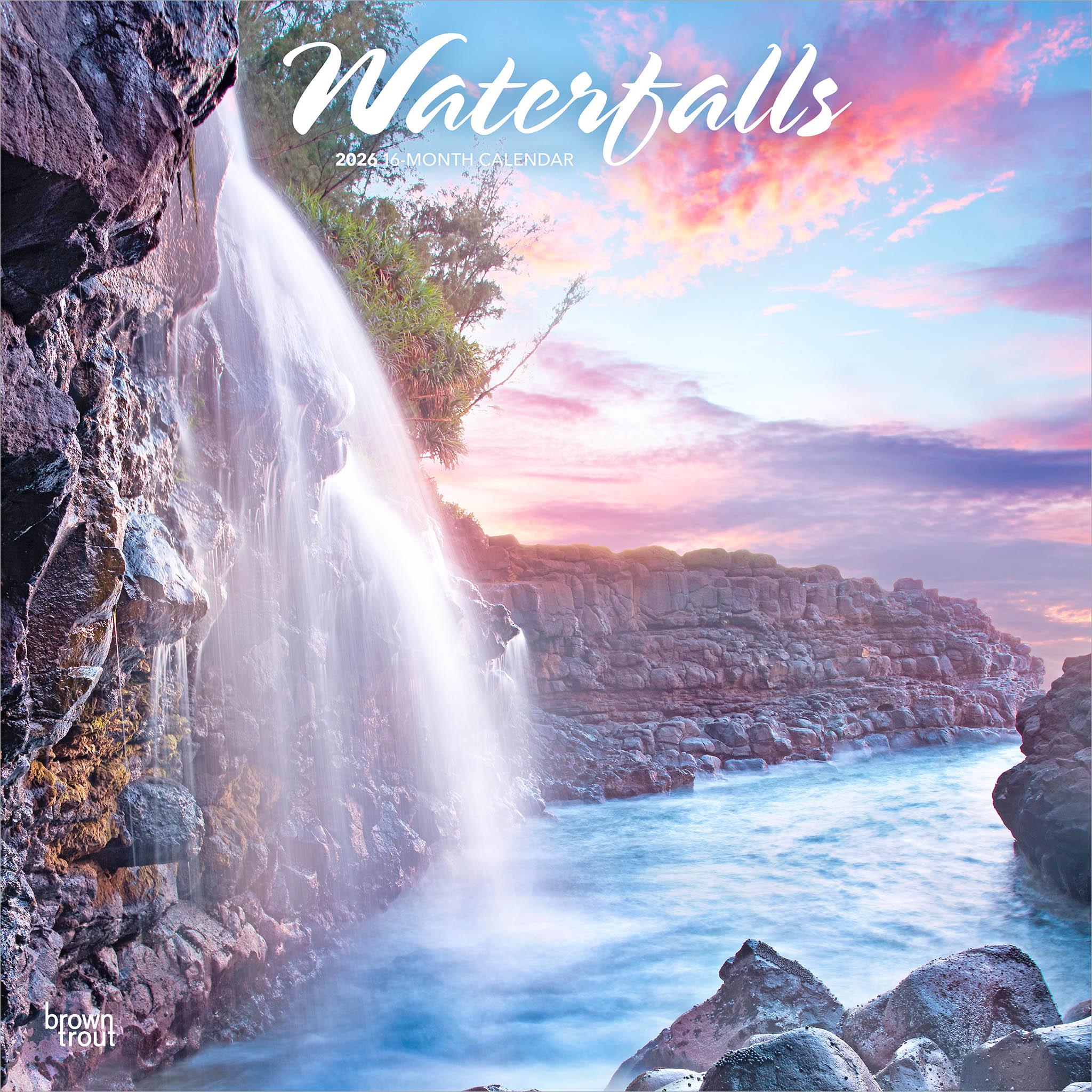 Waterfalls 2026 Wall Calendar