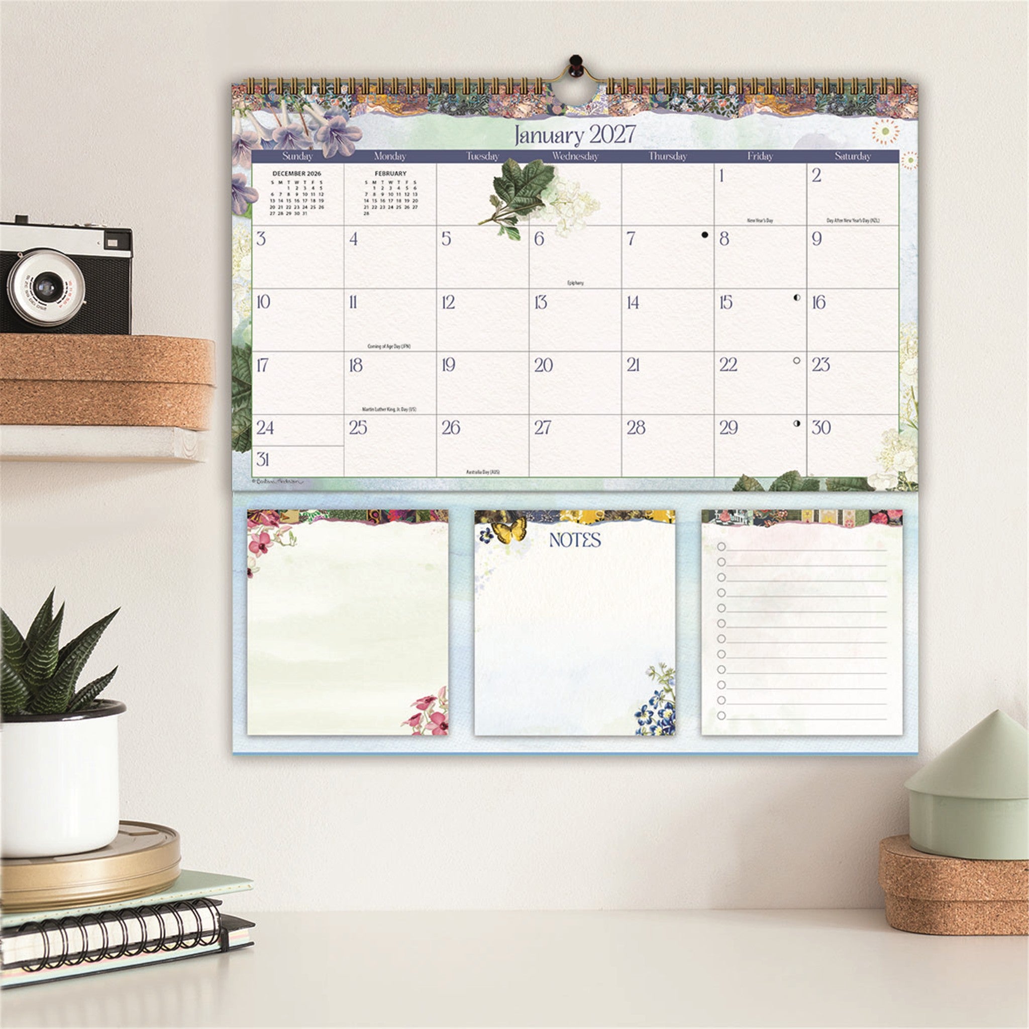 Botanical Gardens Memomate 2027 Wall Calendar - Online Only