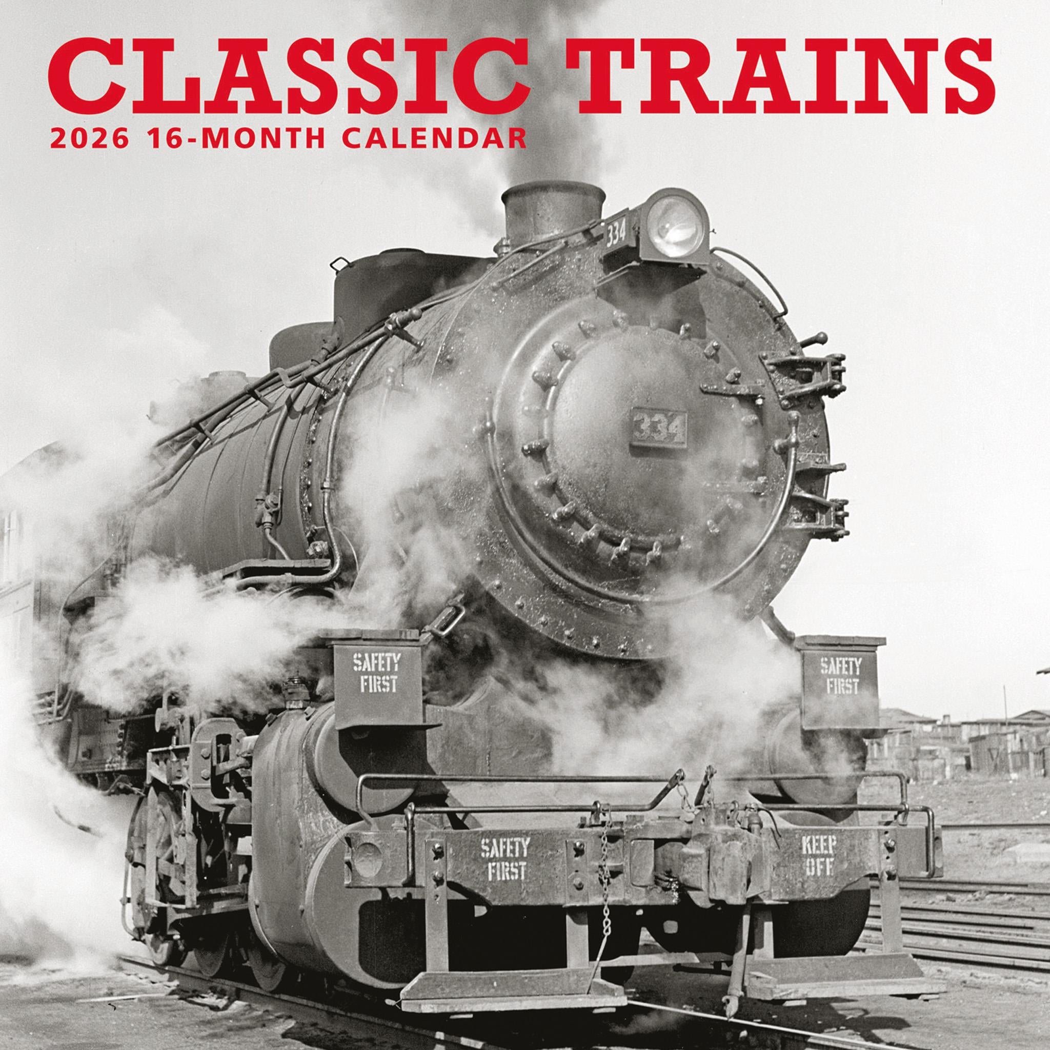 Trains Classic 2026 Wall Calendar