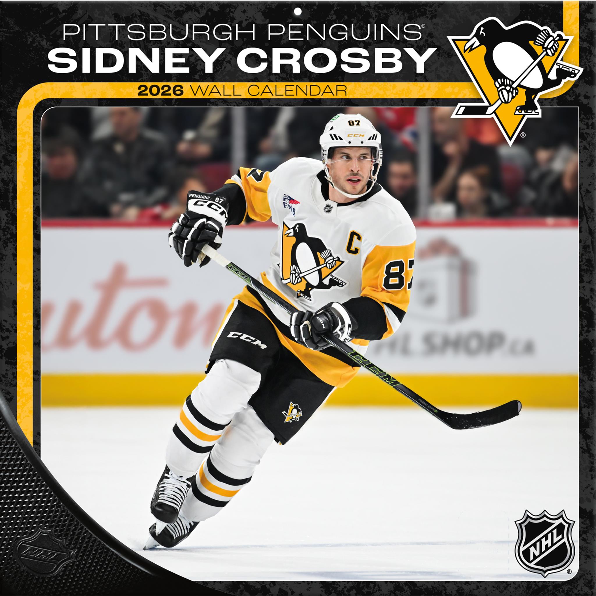 NHL Sidney Crosby Pittsburgh Penguins 2026 Wall Calendar