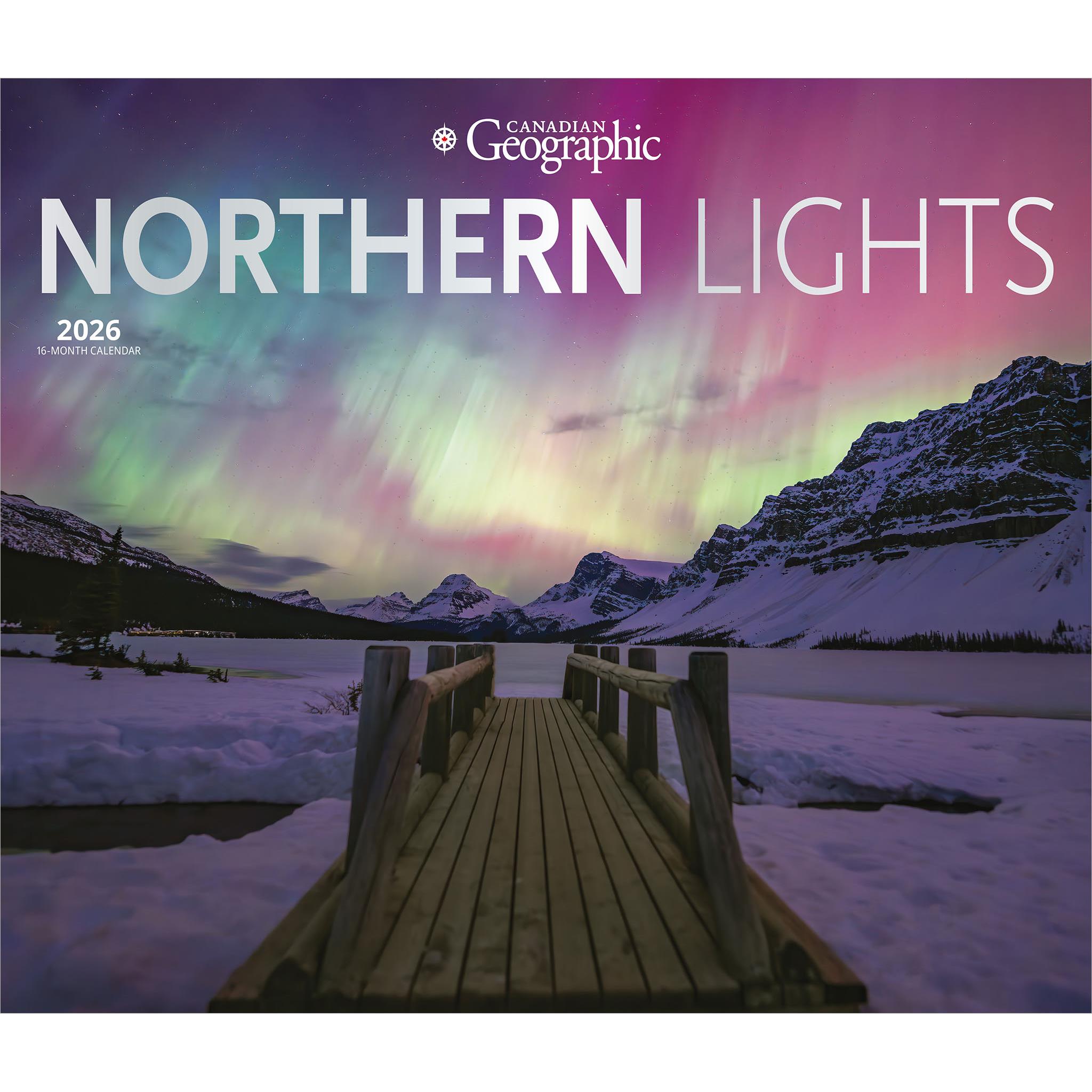 Canadian Geographic Northern Lights 2026 Wall Calendar