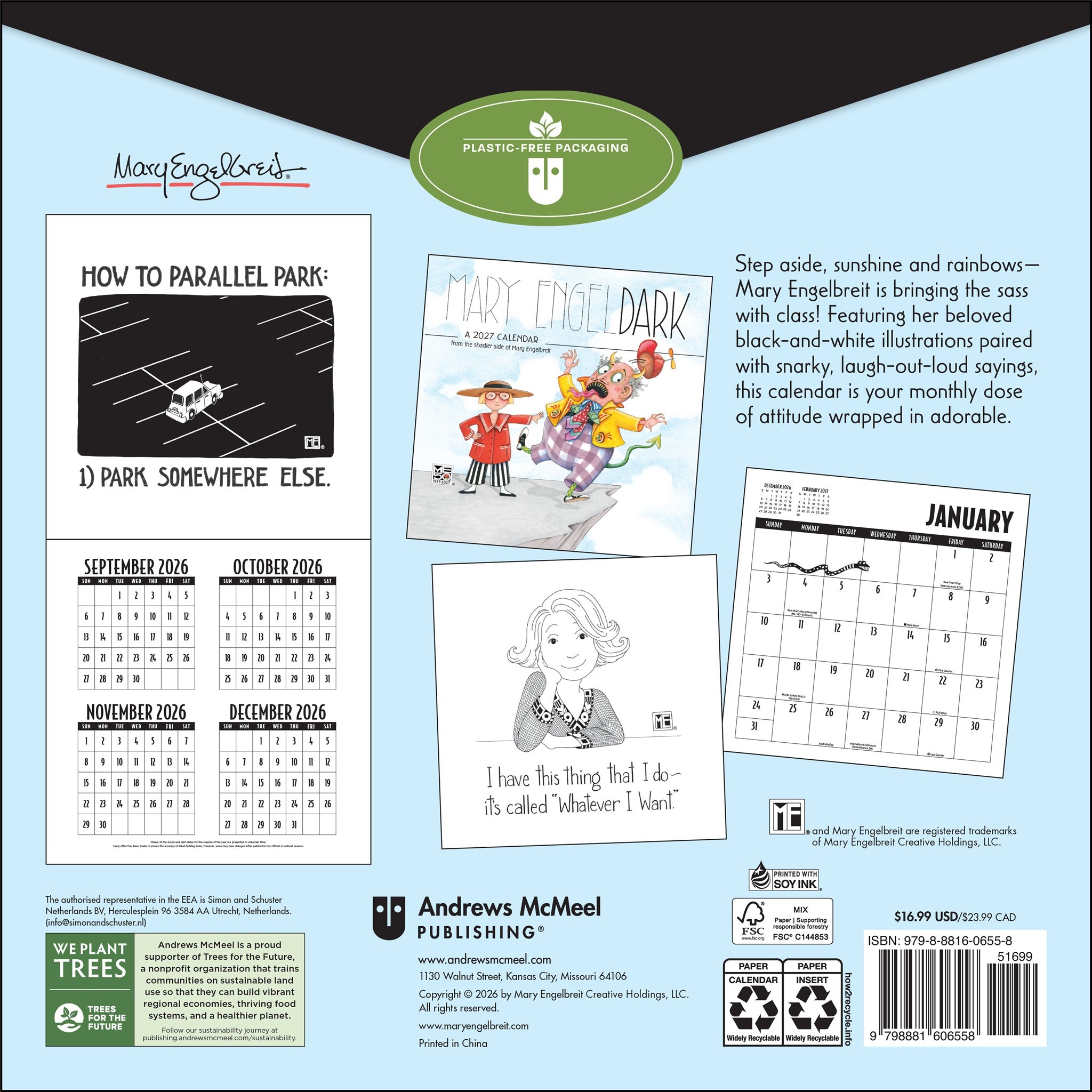 Mary EngelDark 2027 Wall Calendar - Online Only