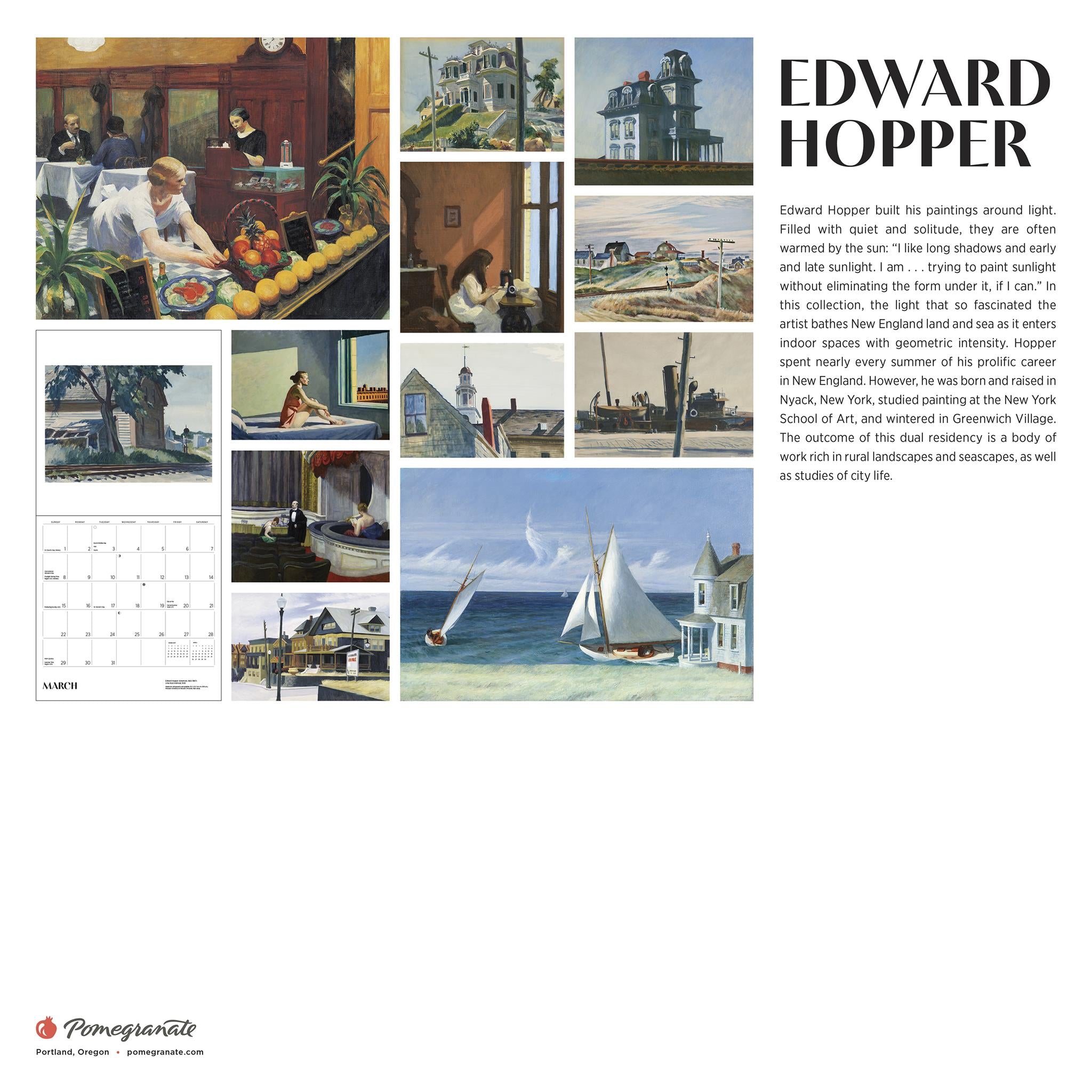 Edward Hopper 2026 Wall Calendar