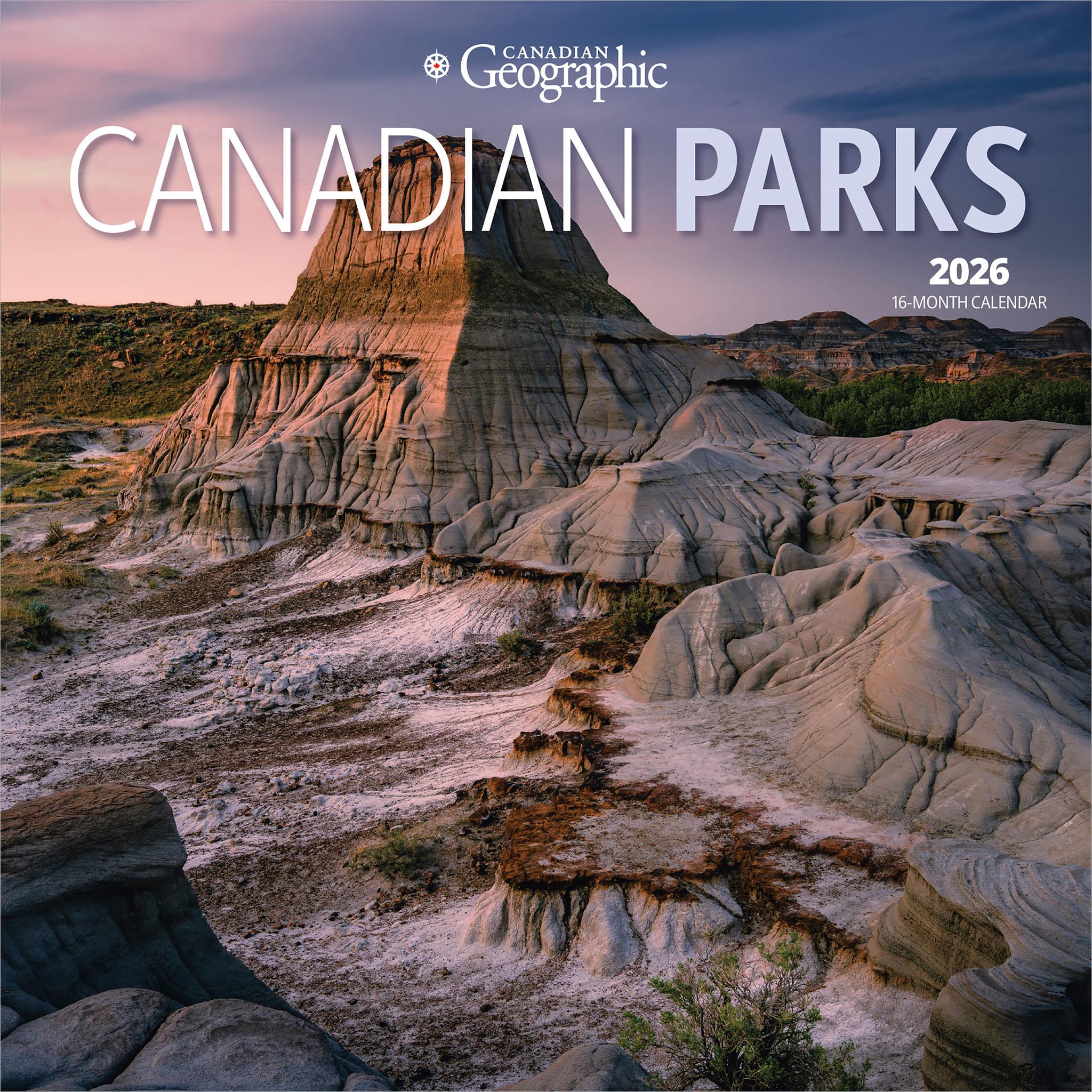 Canadian Geographic Canadian Parks 2026 Mini Calendar