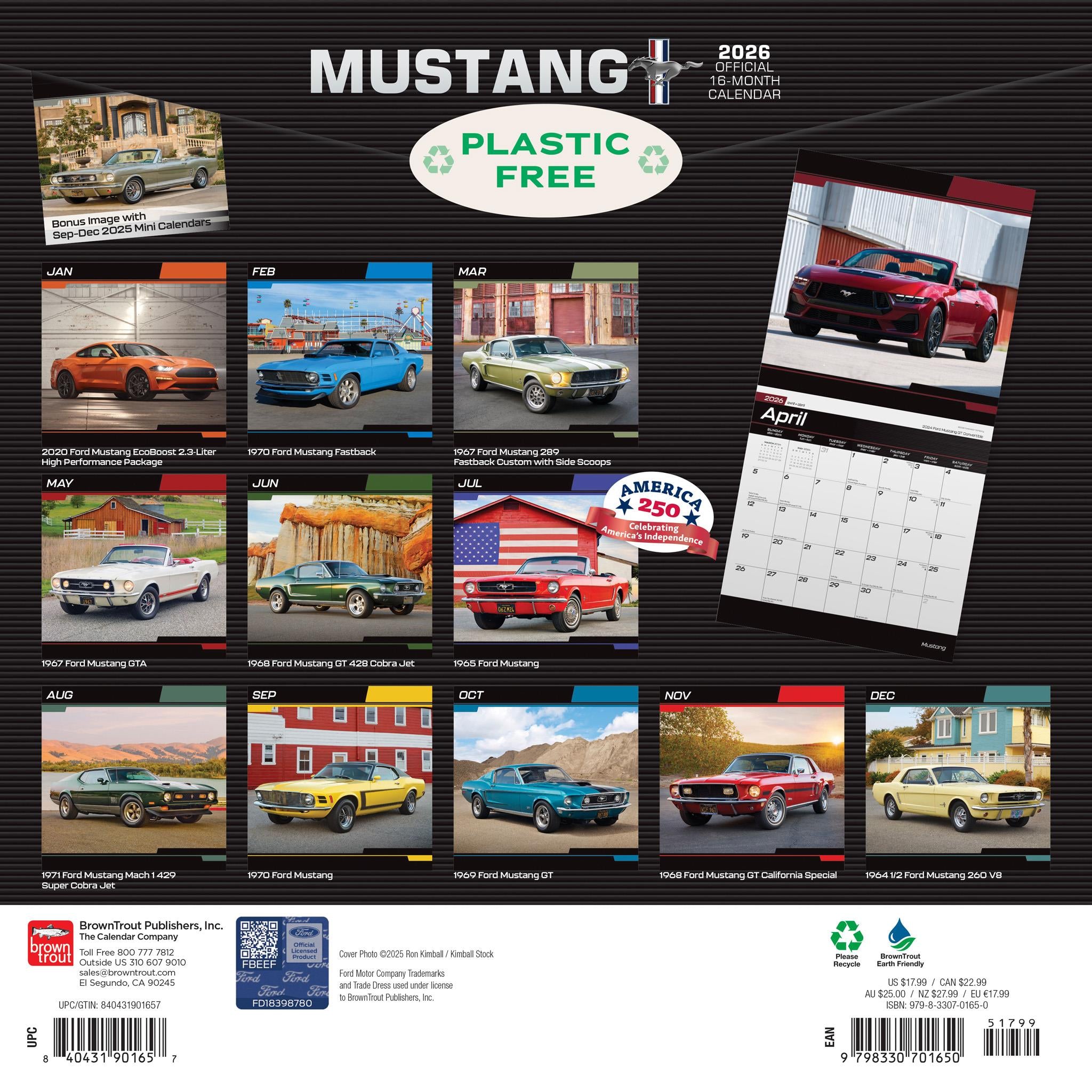 Mustang 2026 Wall Calendar