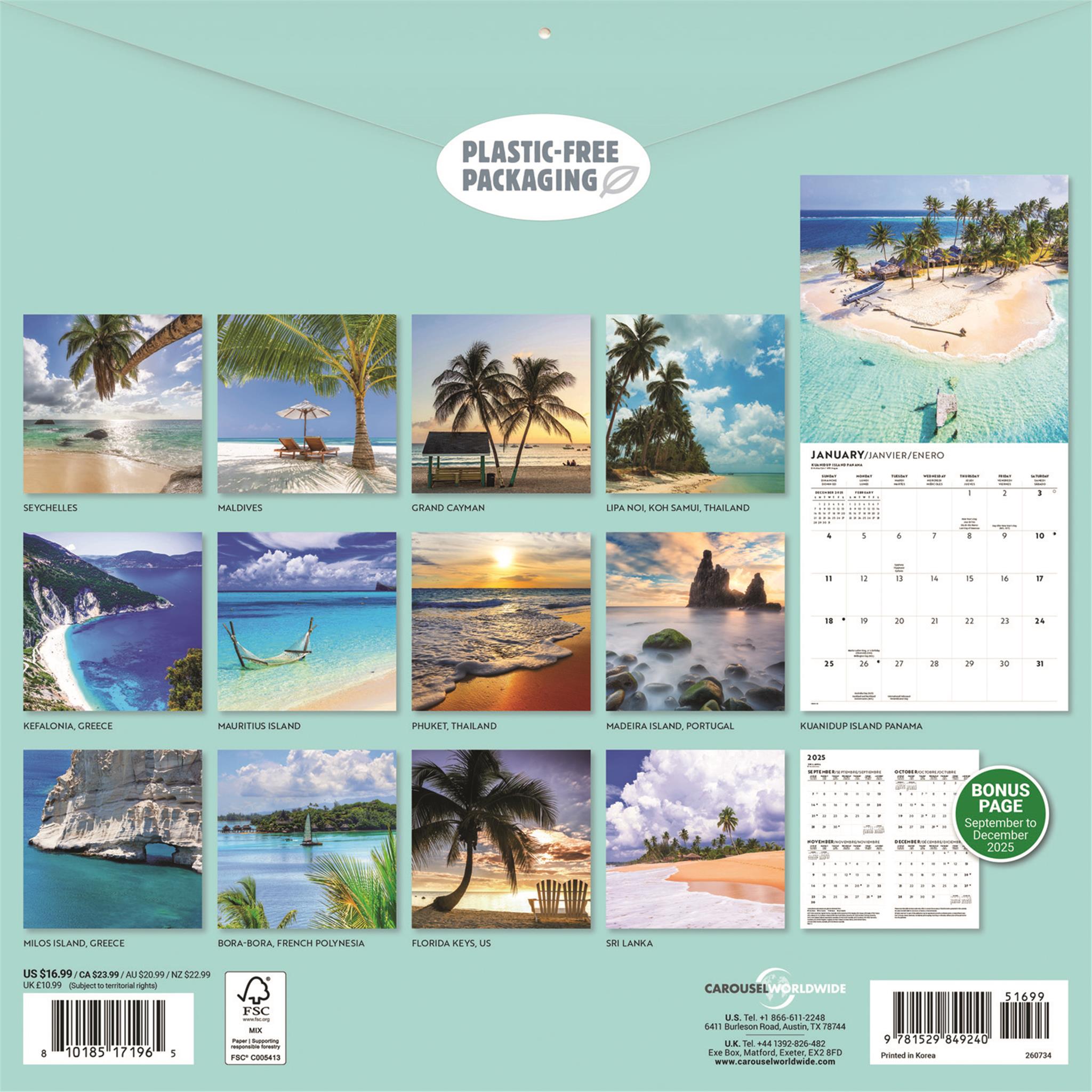 Island Paradise 2026 Wall Calendar