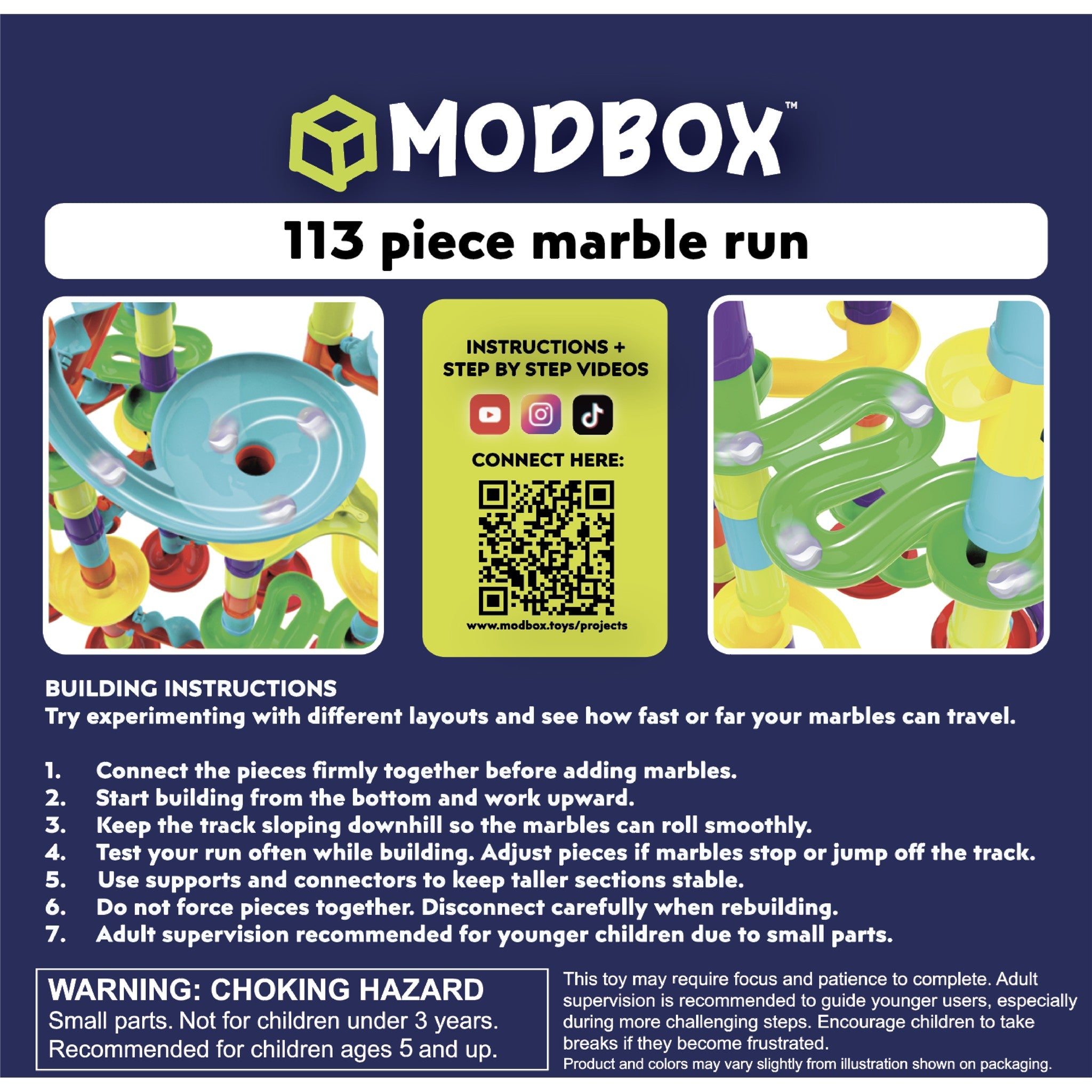 113 Piece Marble Run