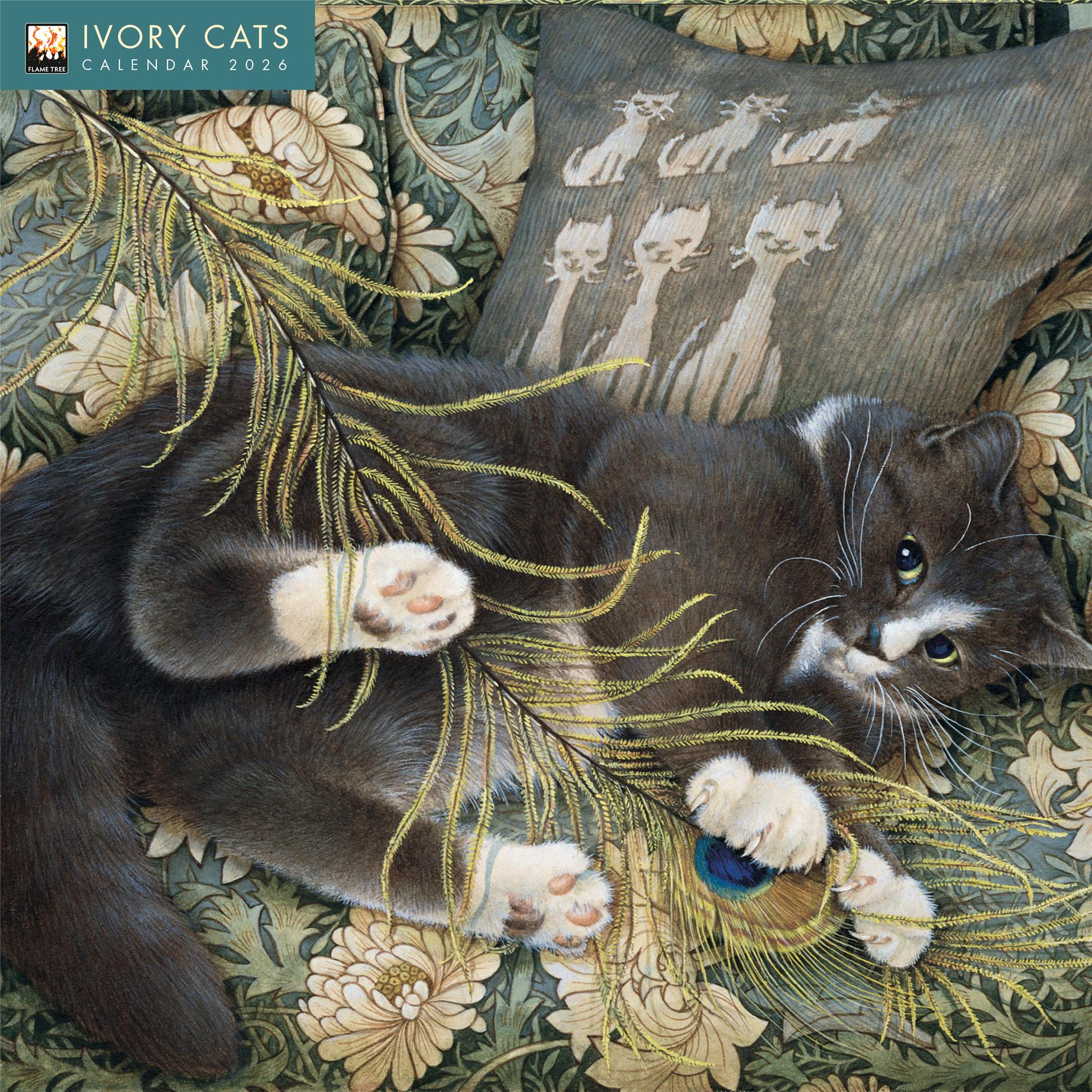 Ivory Cats By Lesley Anne Ivory 2026 Wall Calendar