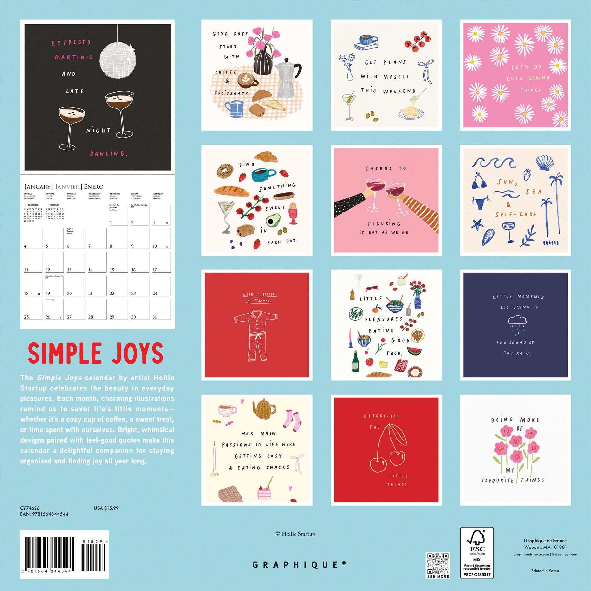 Simple Joys 2026 Wall Calendar - Online Only