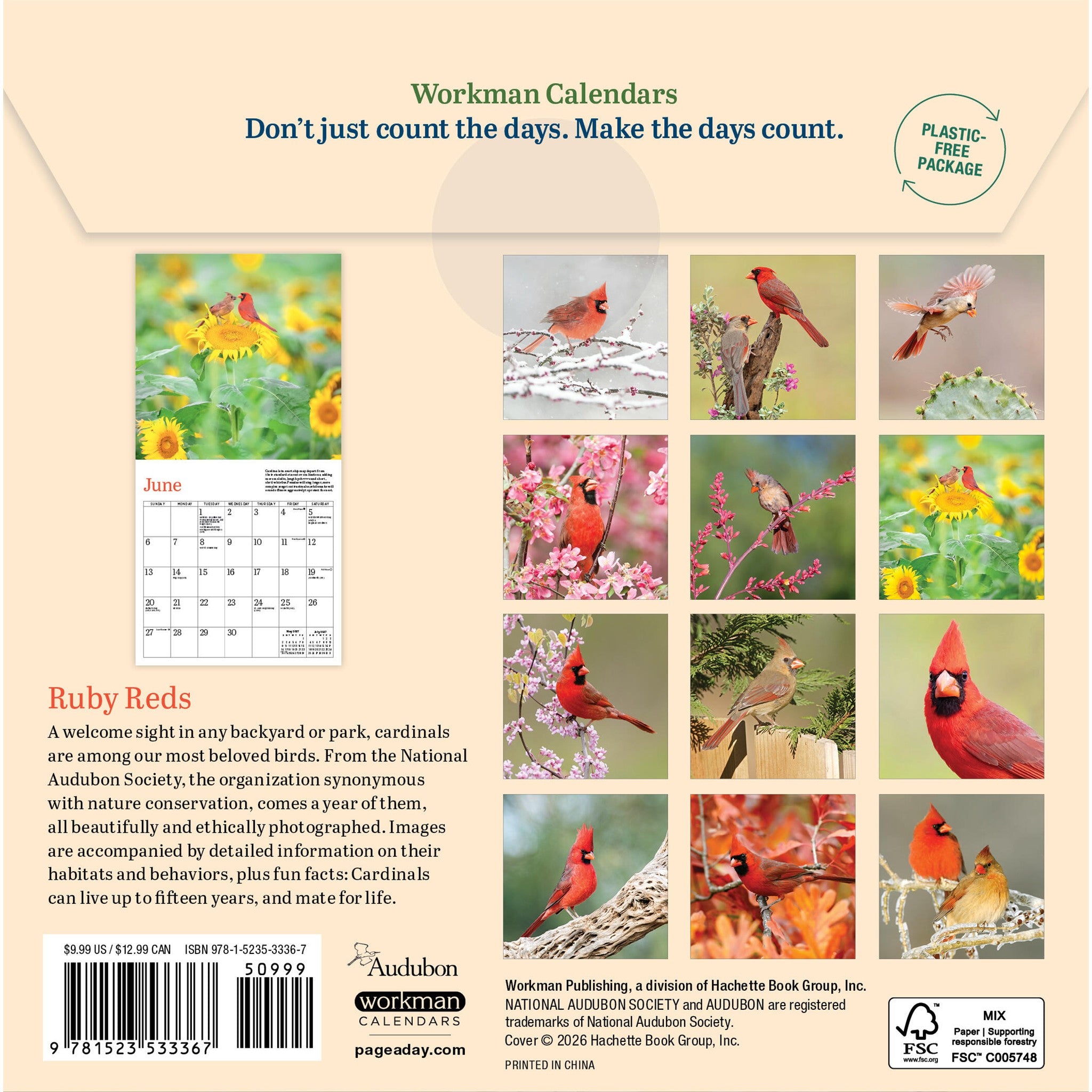 Audubon Cardinals 2027 Mini Calendar - Online Only