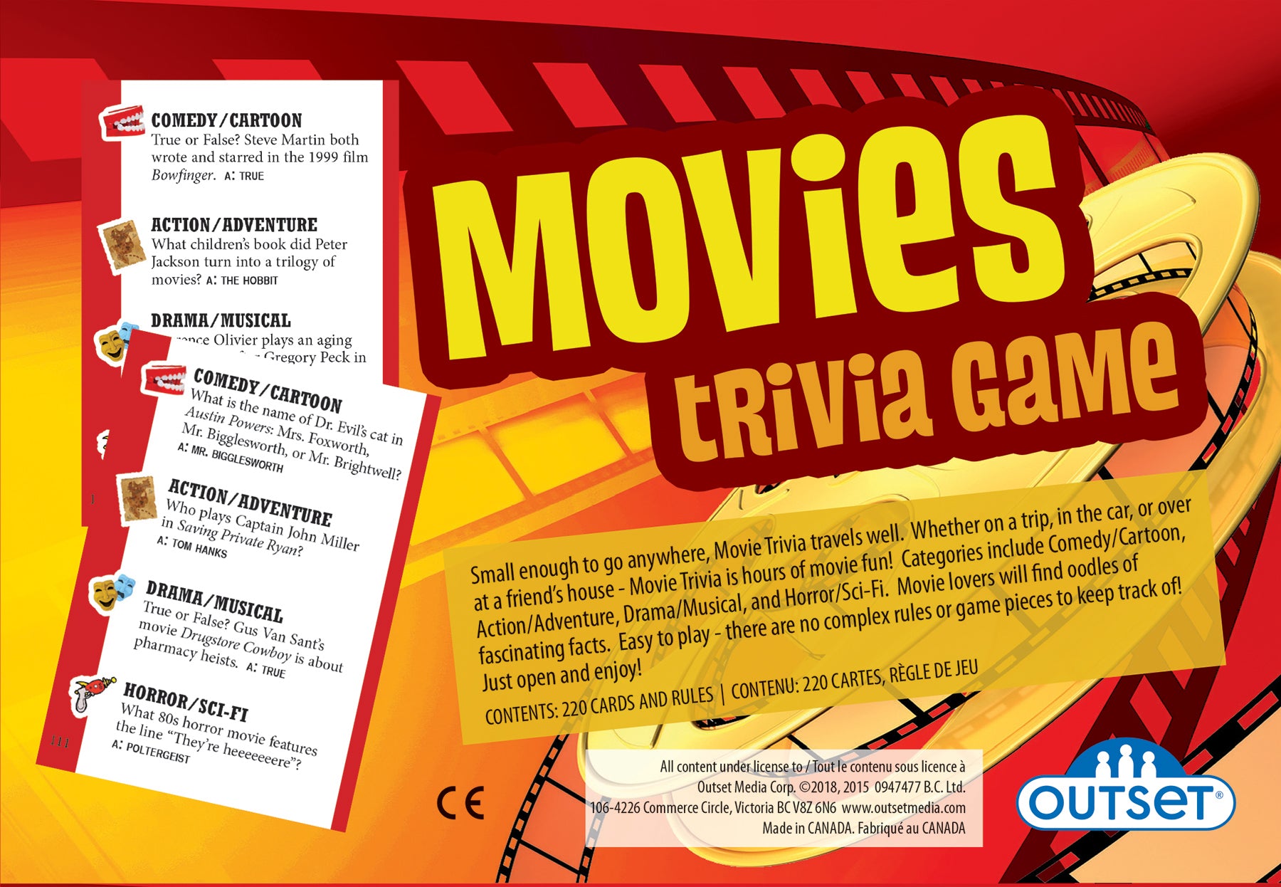 Movies Trivia Game - Calendar Club Canada