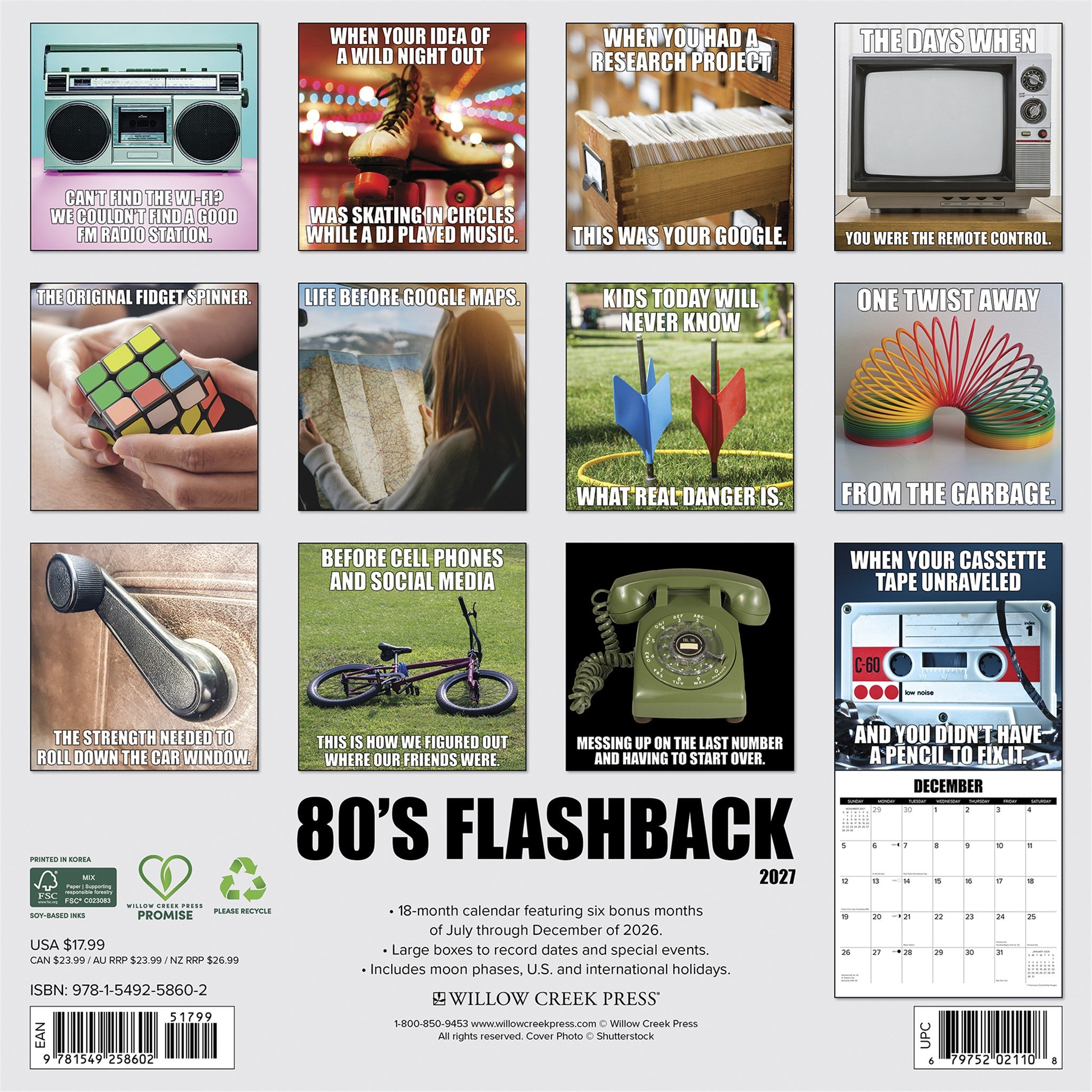 80's Flashback 2027 Wall Calendar - Online Only