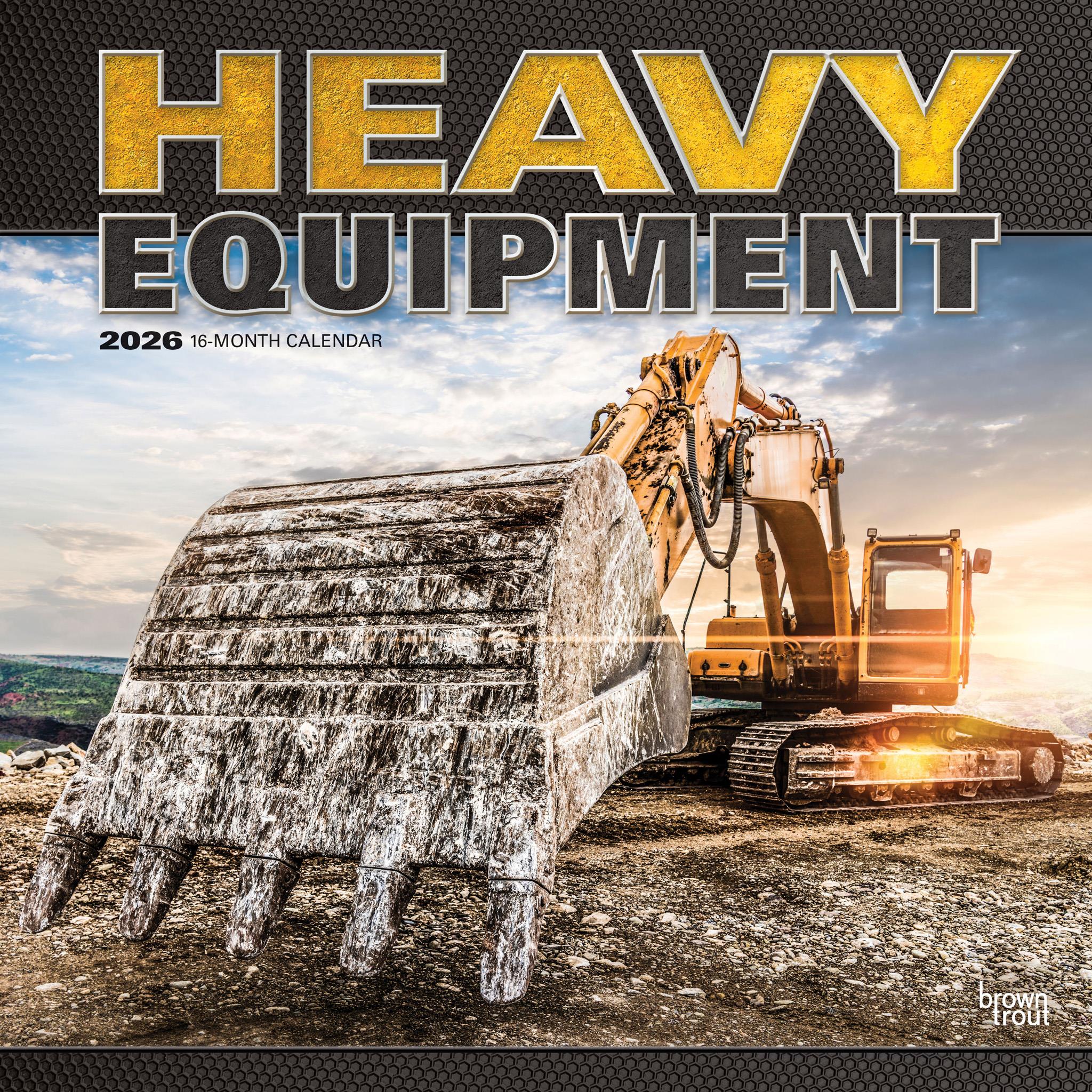 Heavy Equipment 2026 Wall Calendar