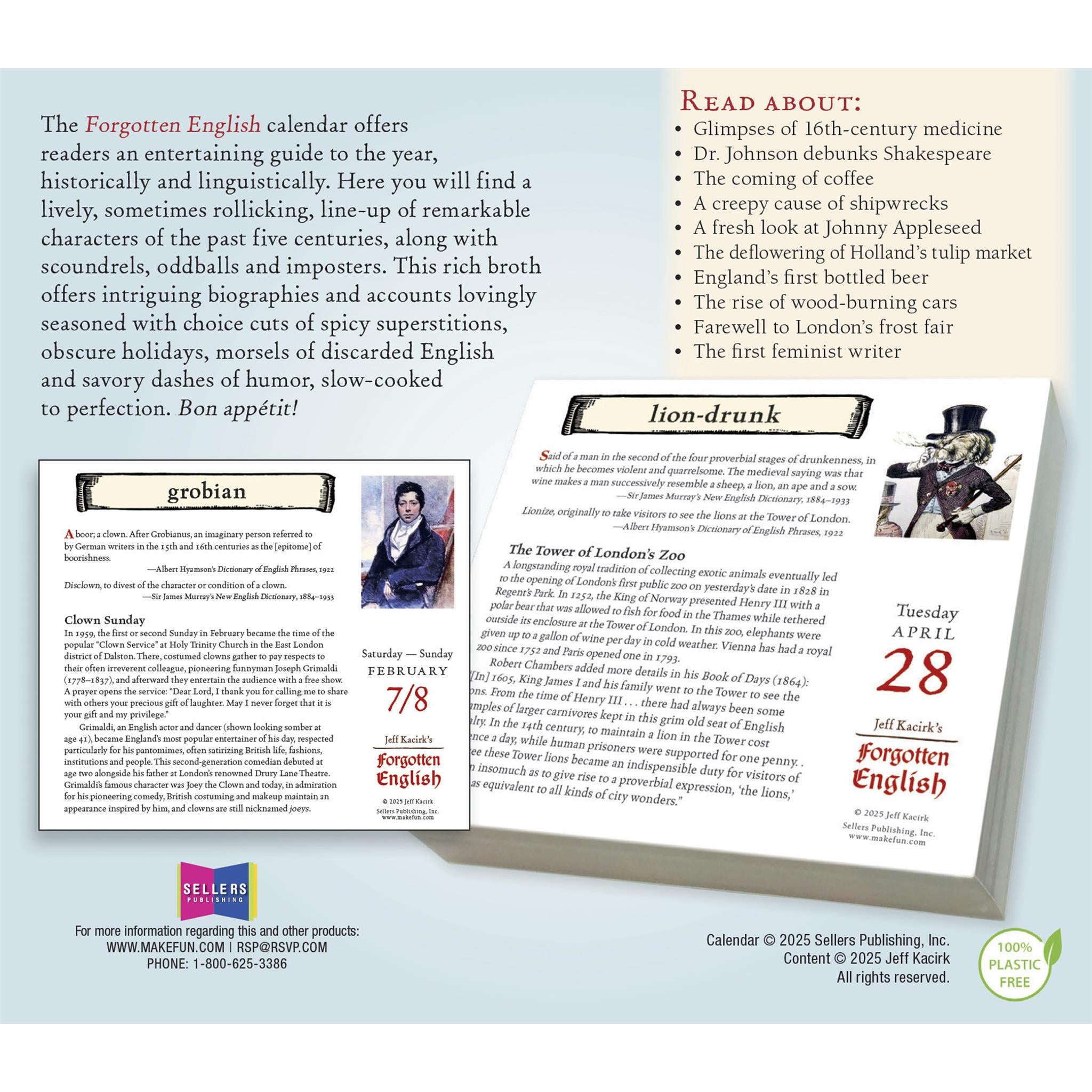 Forgotten English 2026 Box Calendar