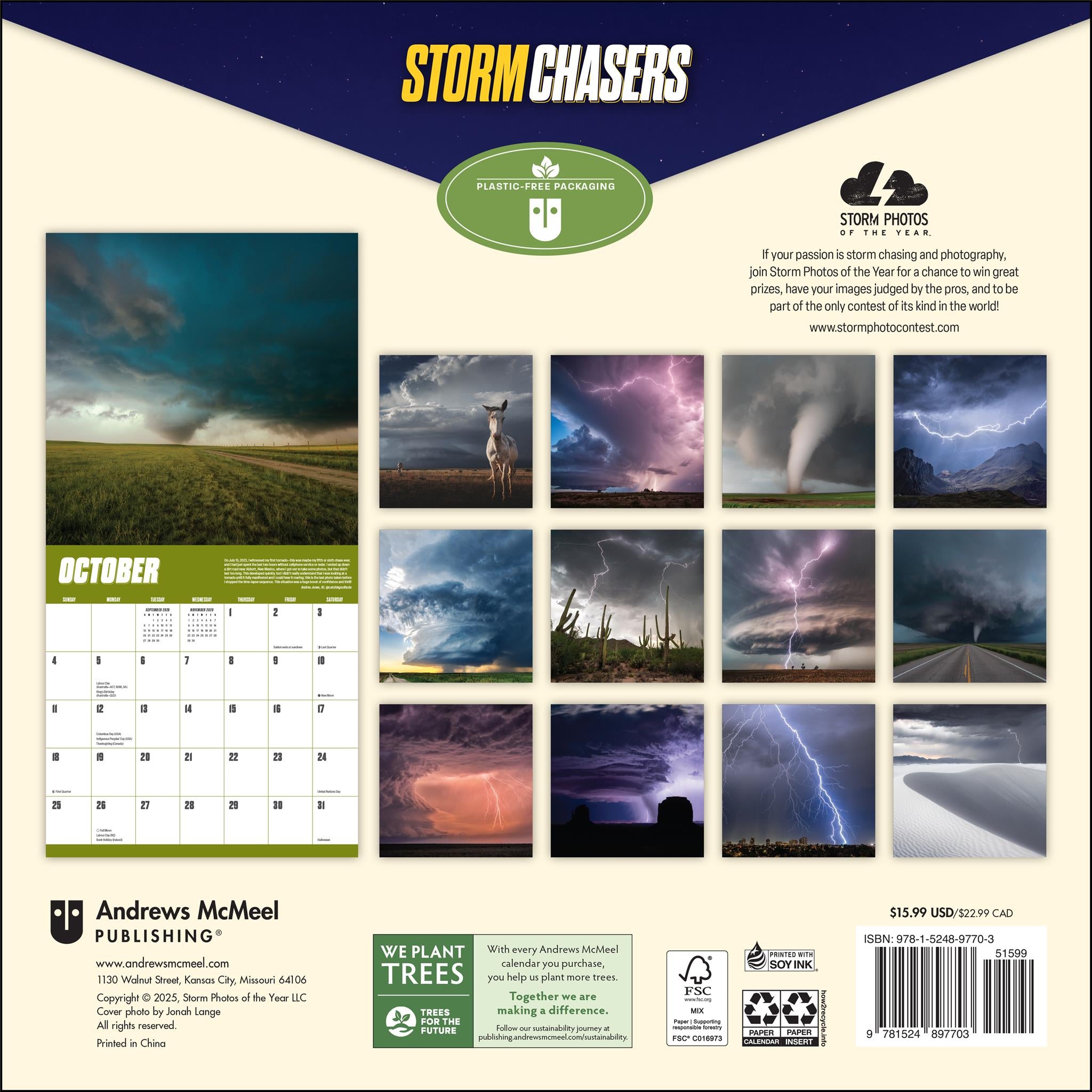 Storm Chasers 2026 Wall Calendar - Online Only