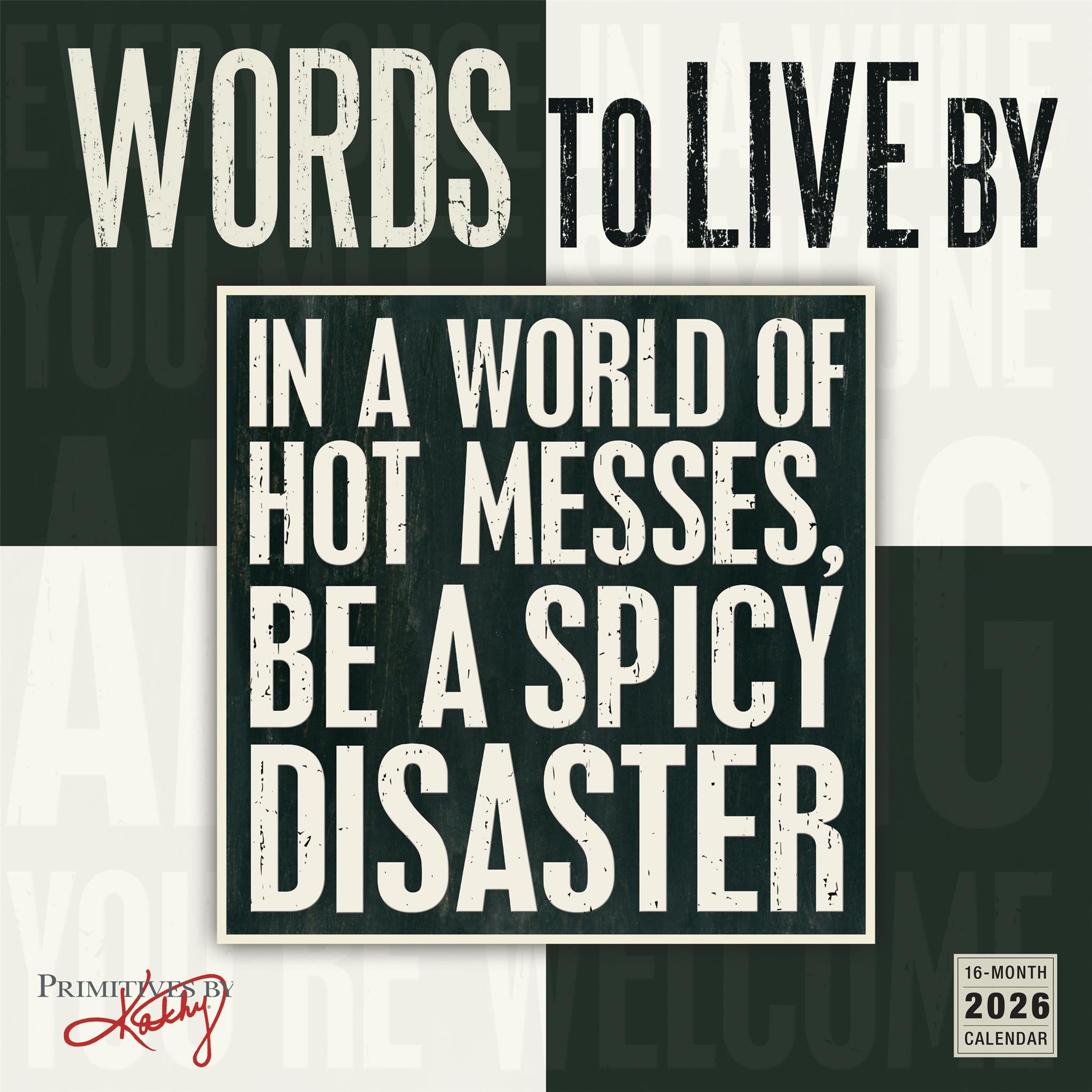 Words To Live By 2026 Wall Calendar