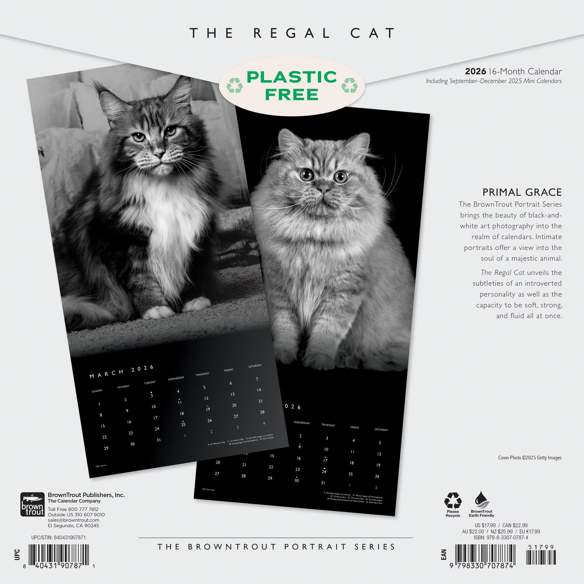 Cat The Regal 2026 Wall Calendar - Online Only
