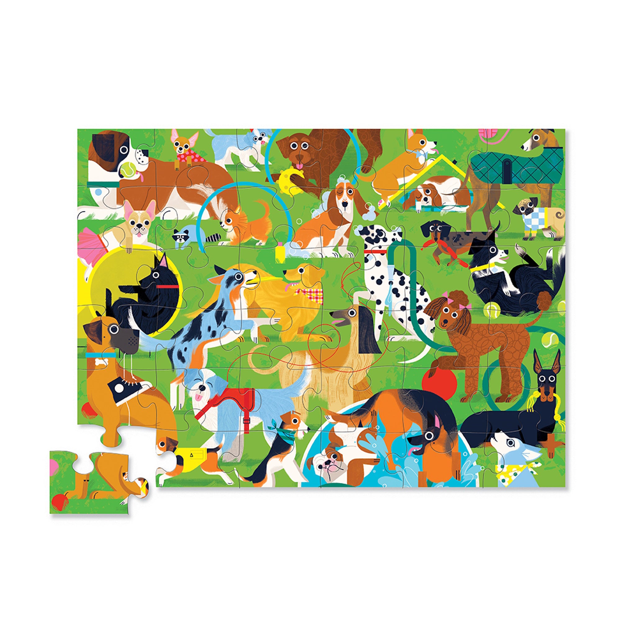Playful Pups Floor 36 Piece Puzzle - Calendar Club Canada