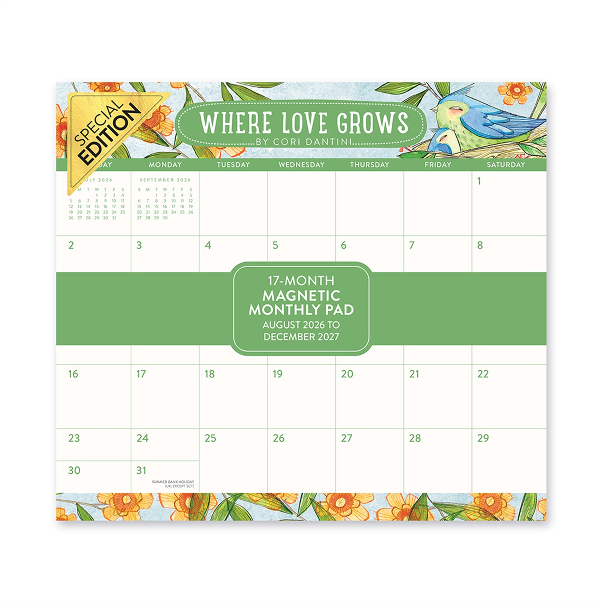 Where Love Grows Magnetic Pad Exclusive 2026-2027 Mini Calendar