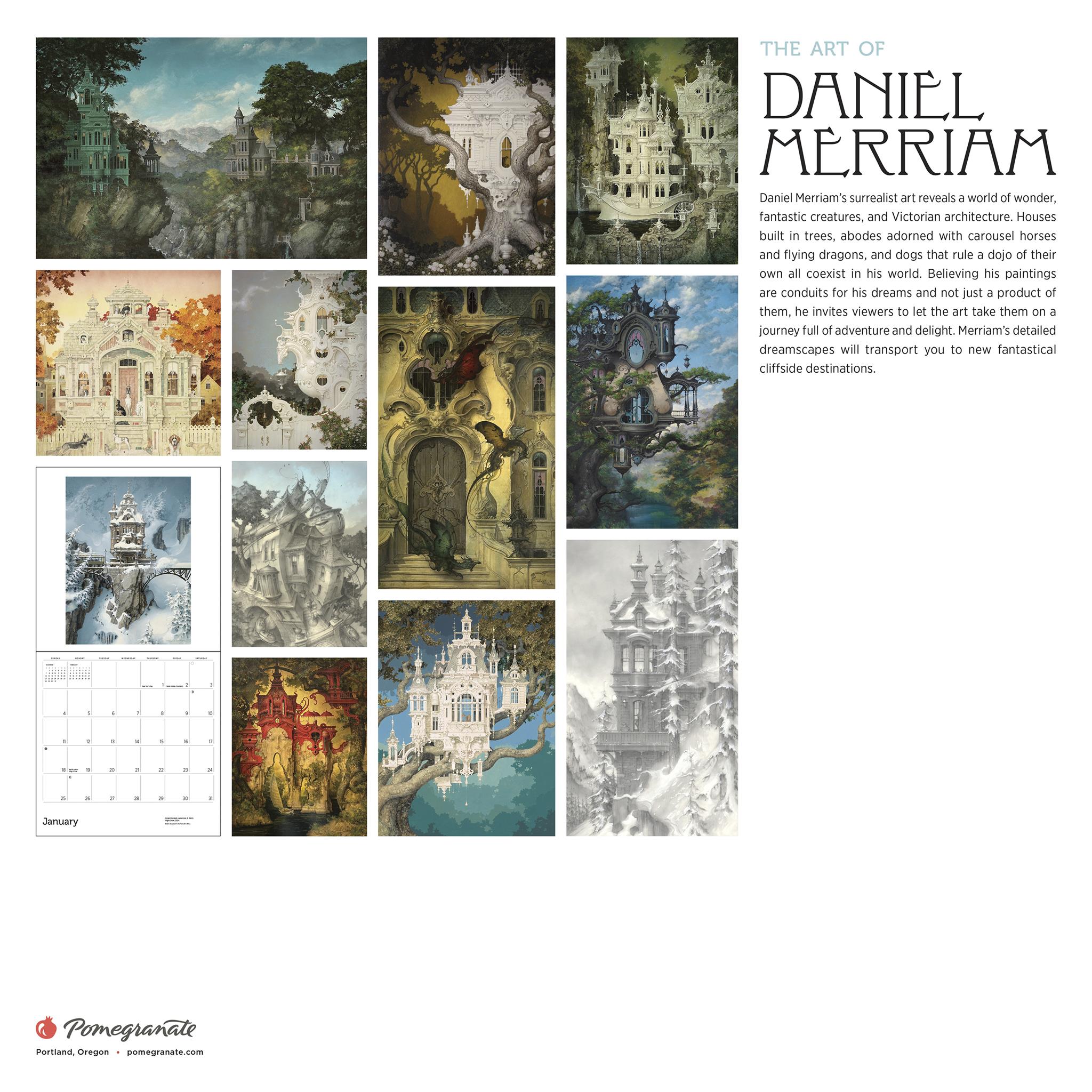 Art Of Daniel Merriam 2026 Wall Calendar - Online Only