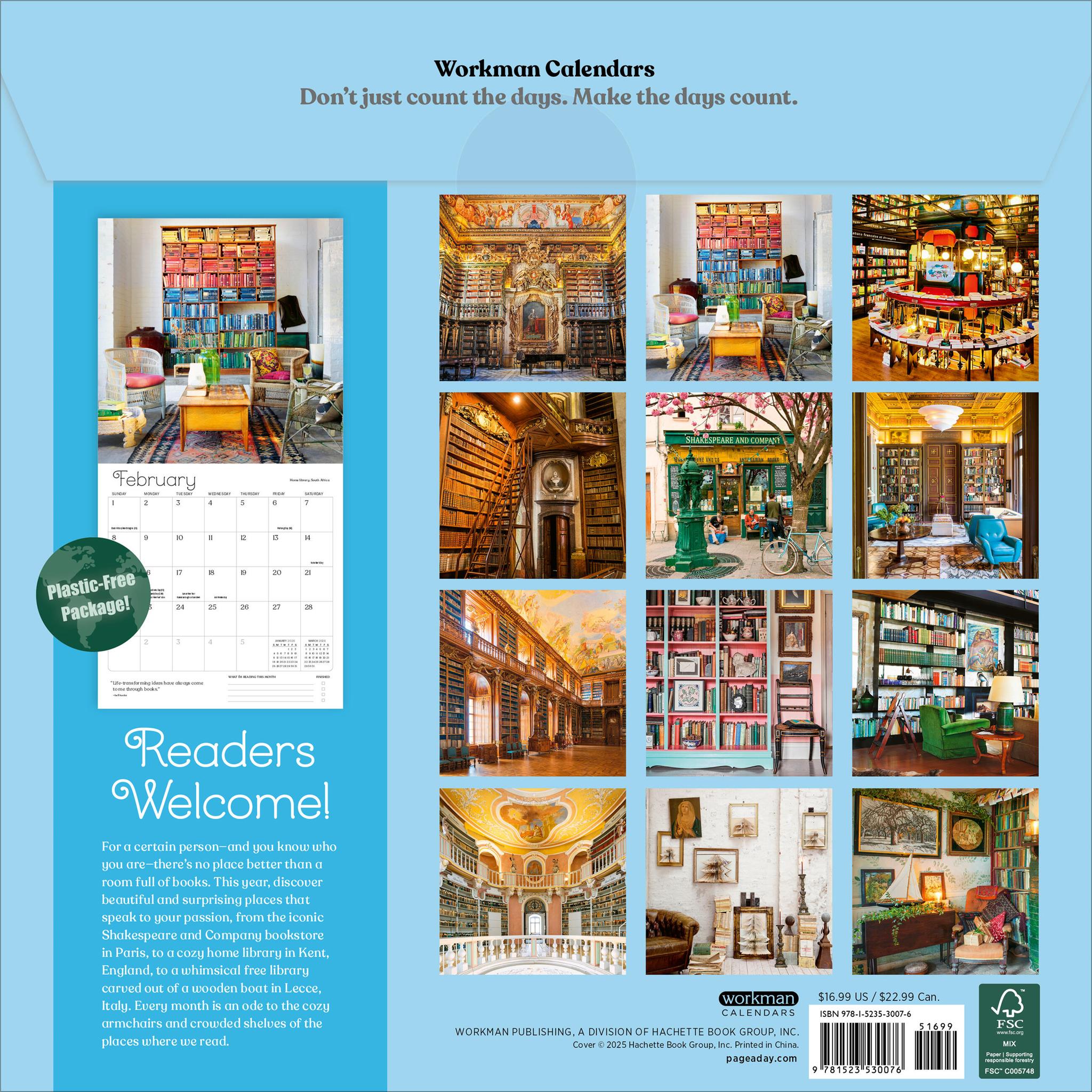A Calendar For Book Lovers 2026 Wall Calendar - Online Only