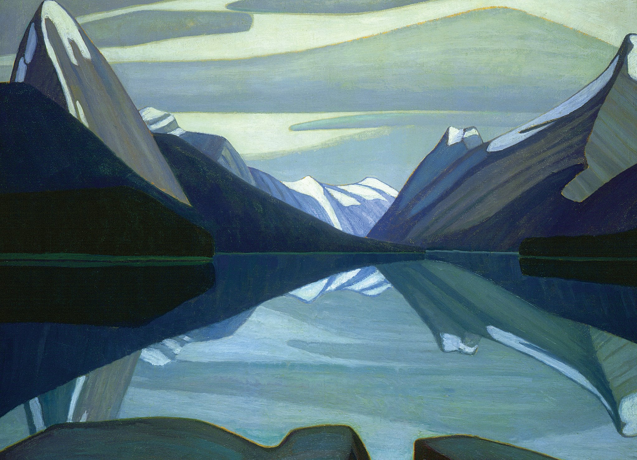 Maligne Lake Jasper Park Lawren Harris 1000 Piece Puzzle - Online Only