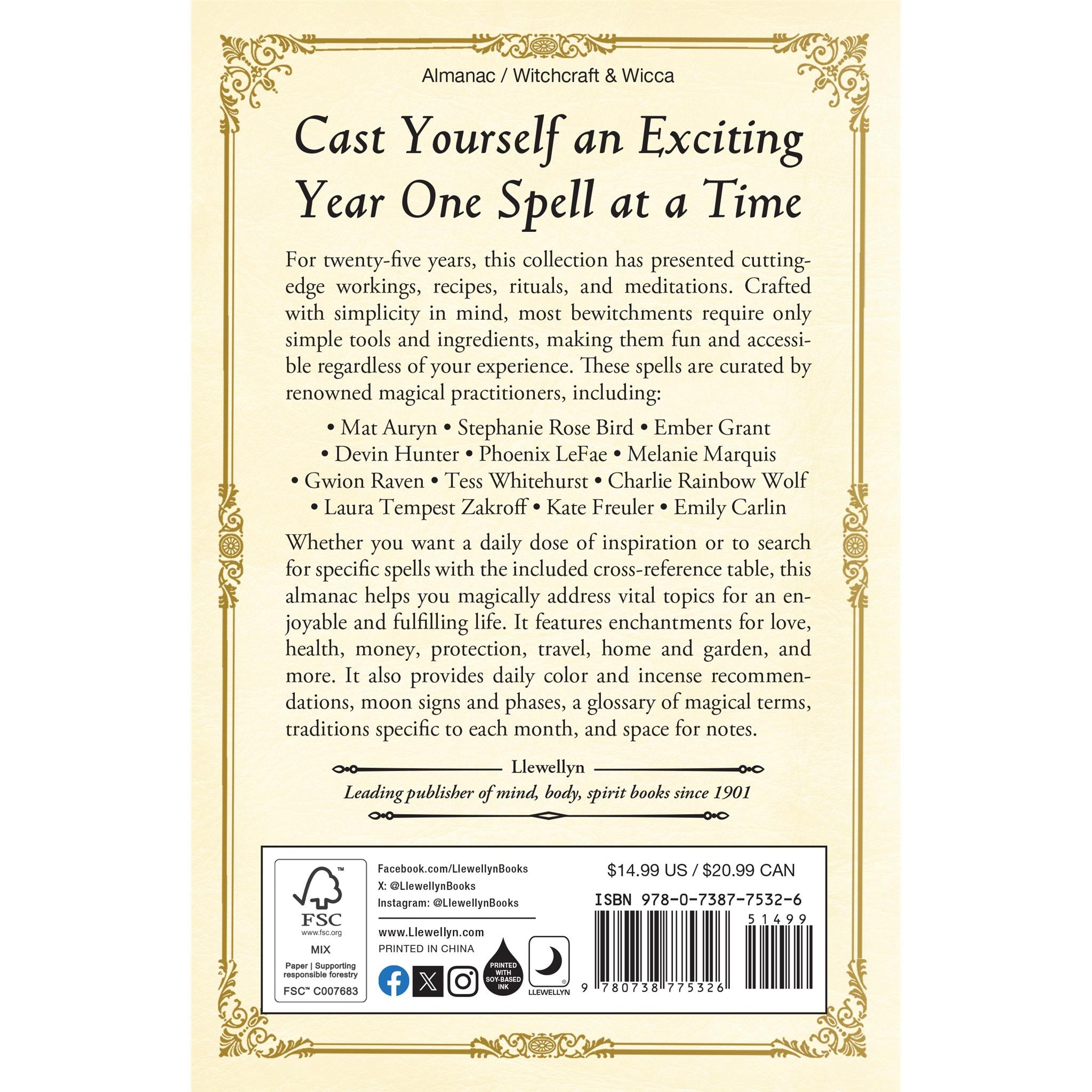 Witches Spell A Day Almanac 2026 Engagement Calendar