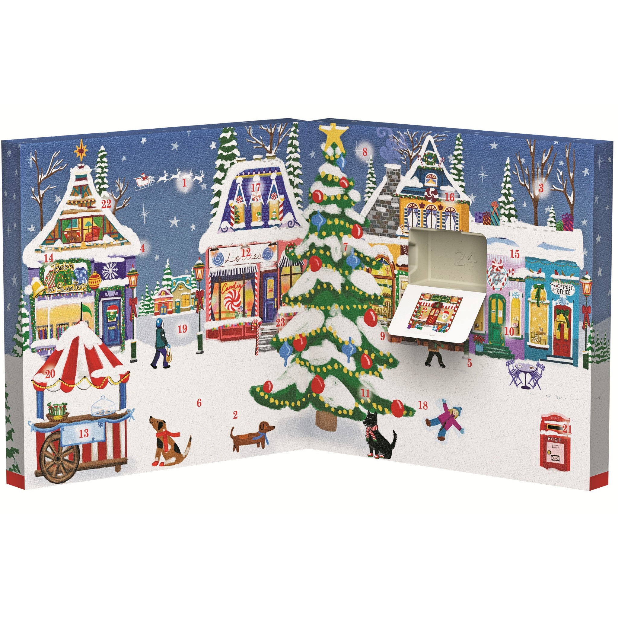 Christmas Town Fair Advent Calendar 24 Mini 50 Piece Puzzle