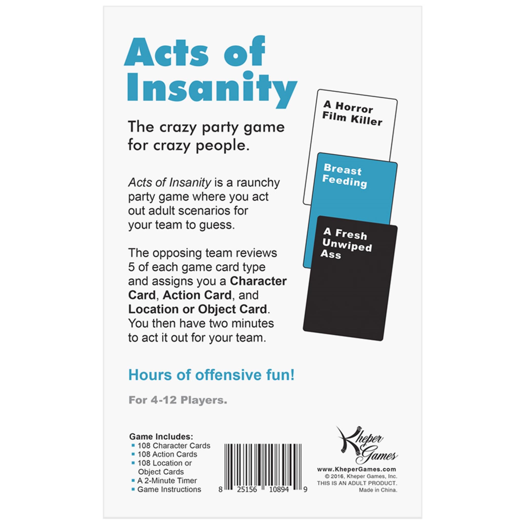 Acts of Insanity - Calendar Club Canada
