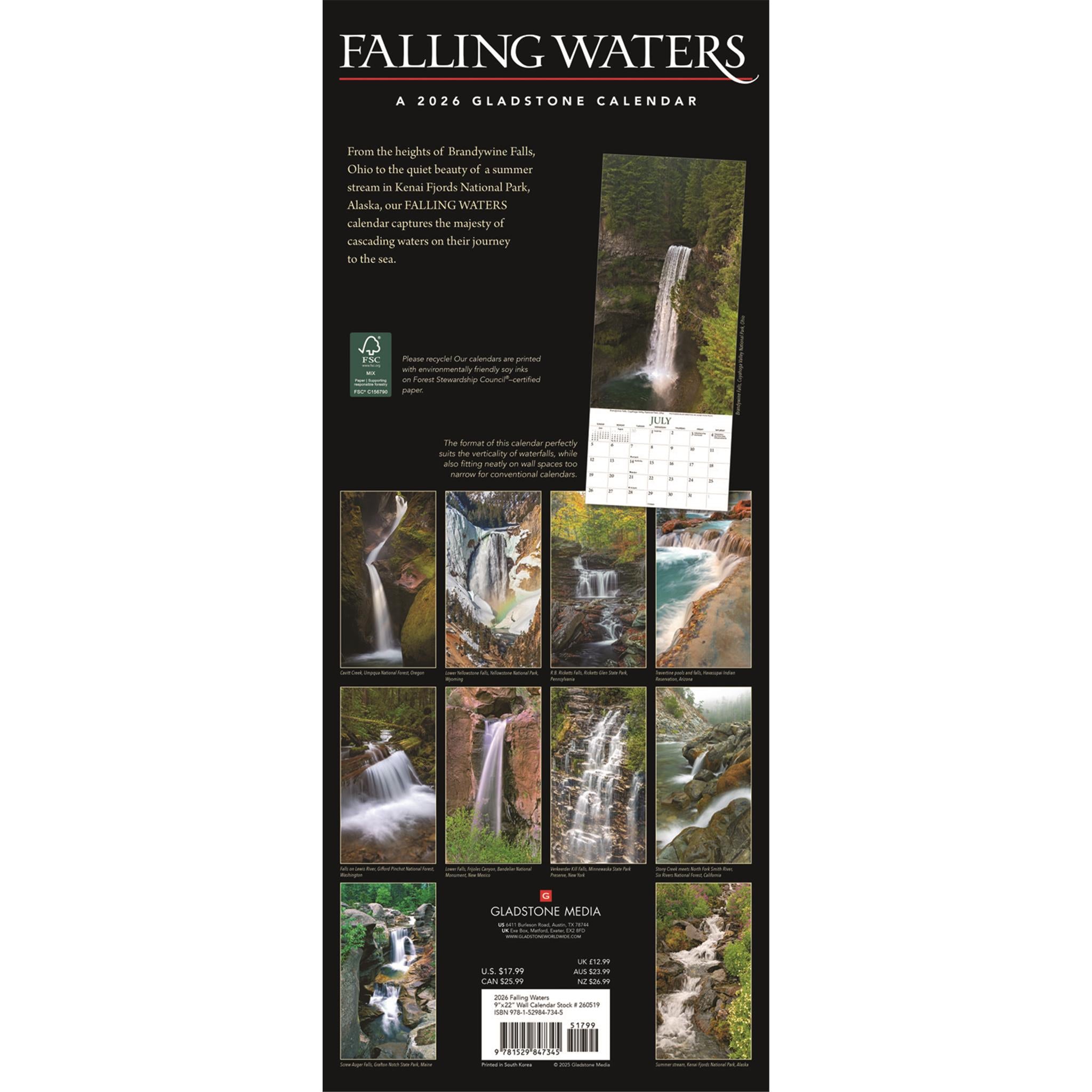 Falling Waters 2026 Poster Calendar